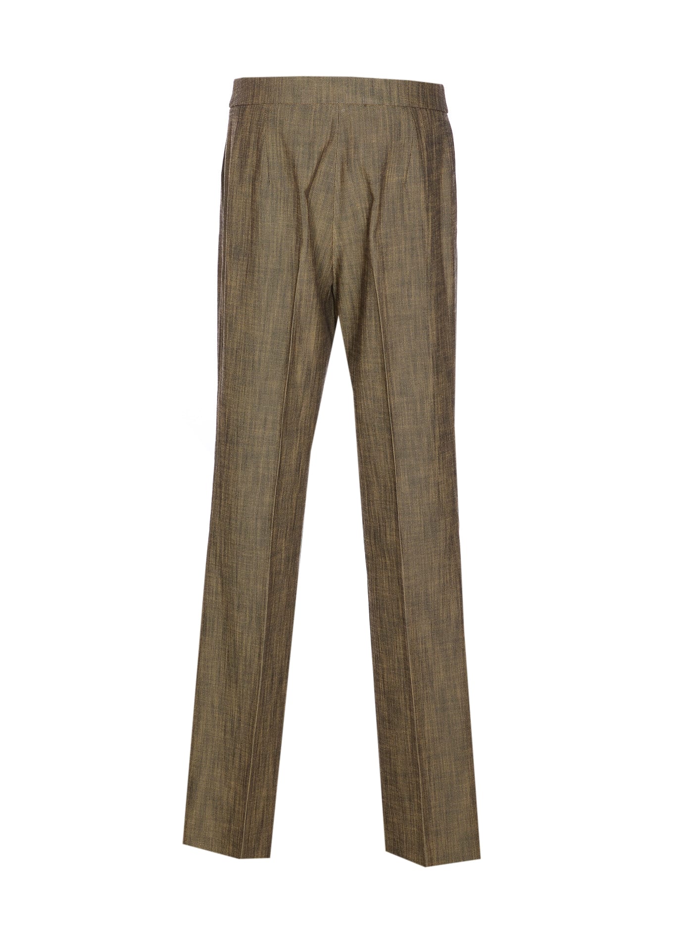Pinko Straight Leg Trousers With Side Pockets In Brown