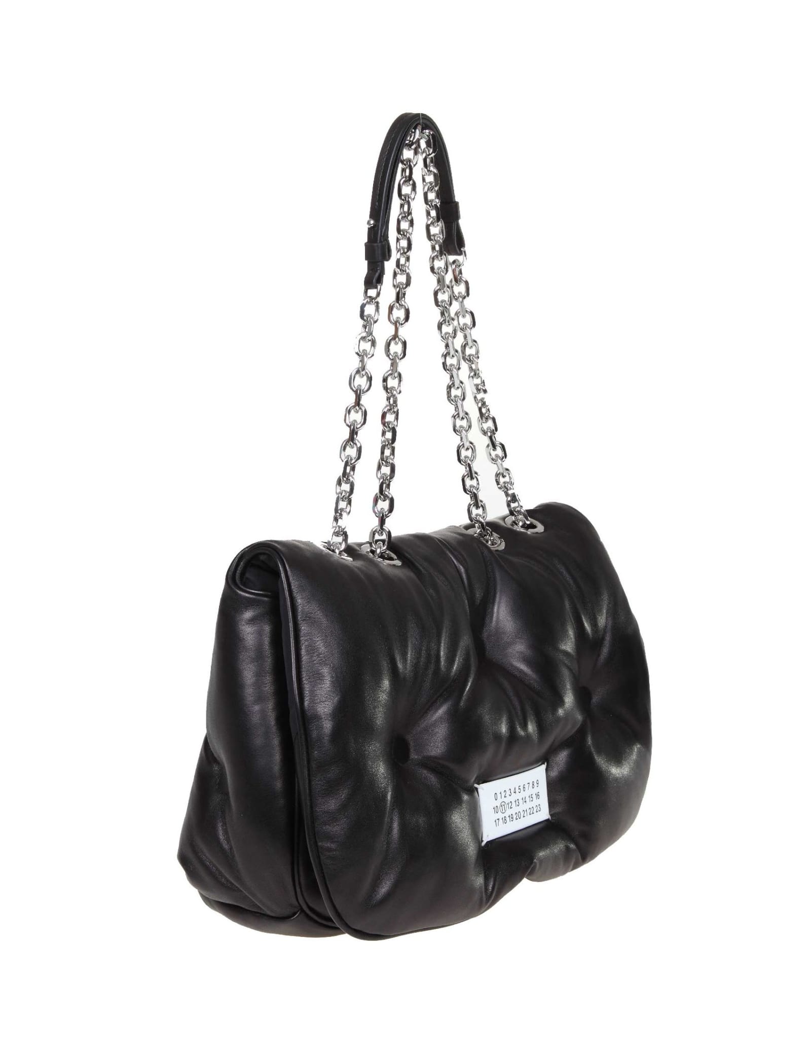 Shop Maison Margiela Glam Slam Bag In Matelasse Leather In Black