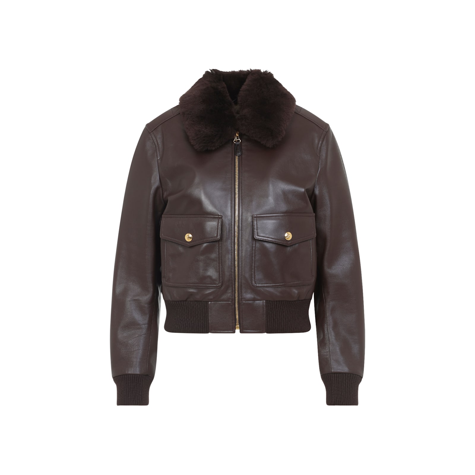 Celine Aviator Bomber Jacket Women In Brown