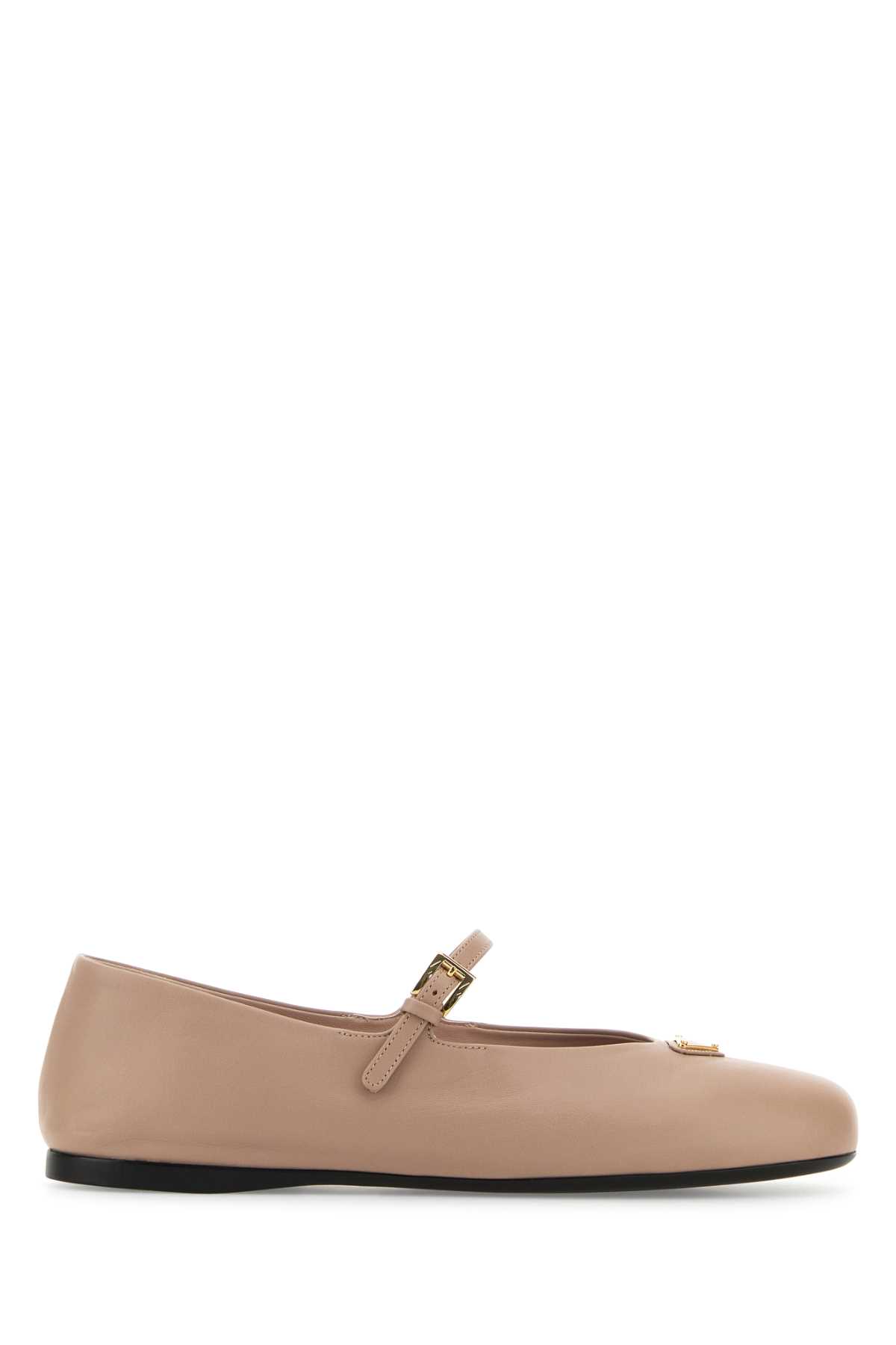 Powder Pink Nappa Leather Ballerinas