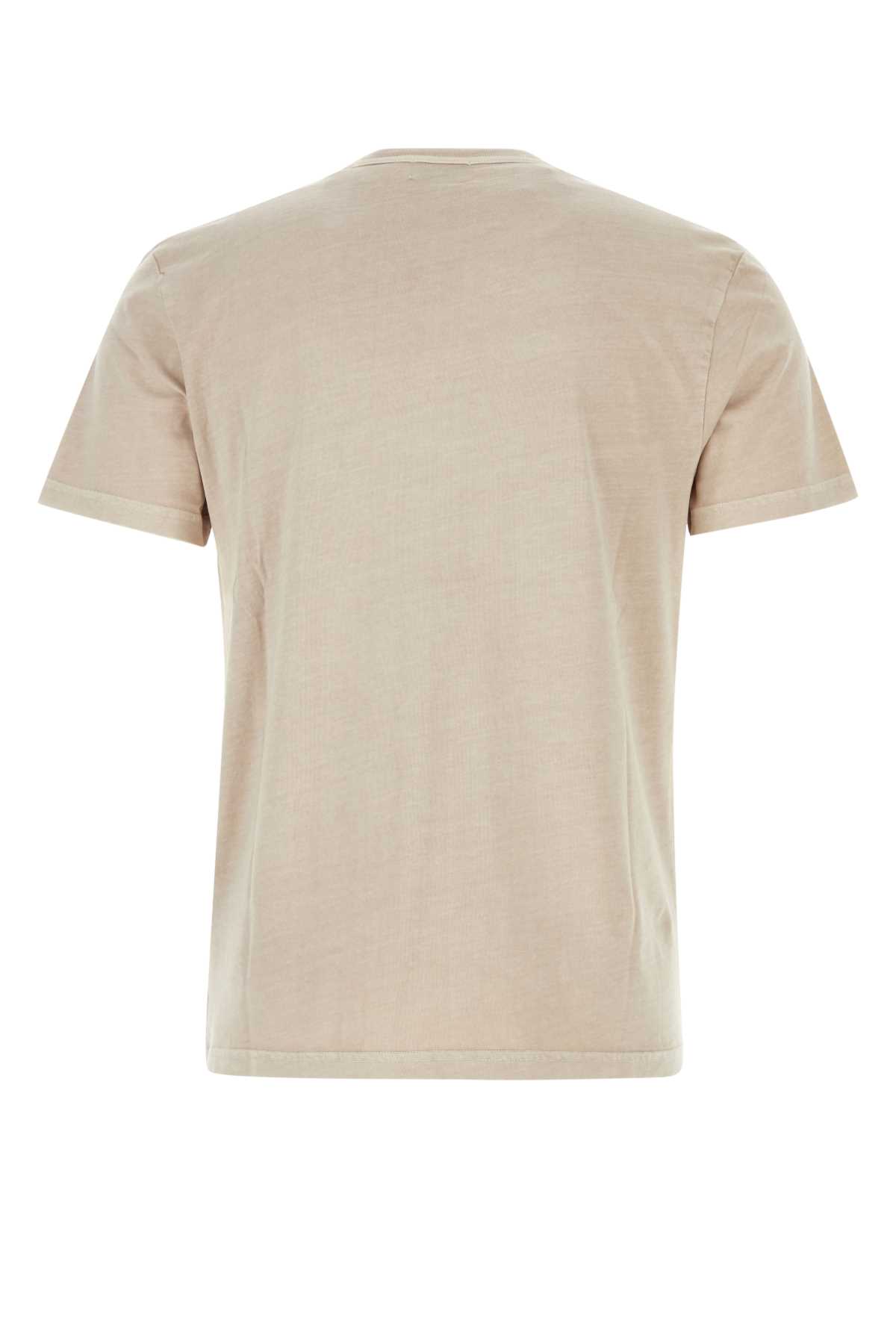 Woolrich Melange Cappuccino Cotton T-shirt In 8072