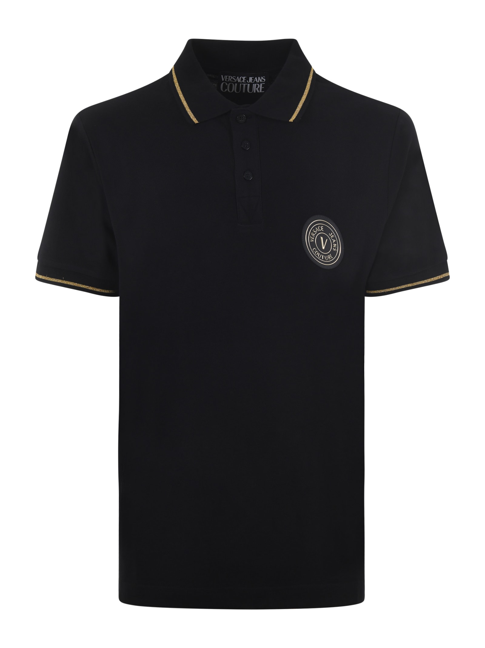 Shop Versace Jeans Couture Polo Shirt In Nero