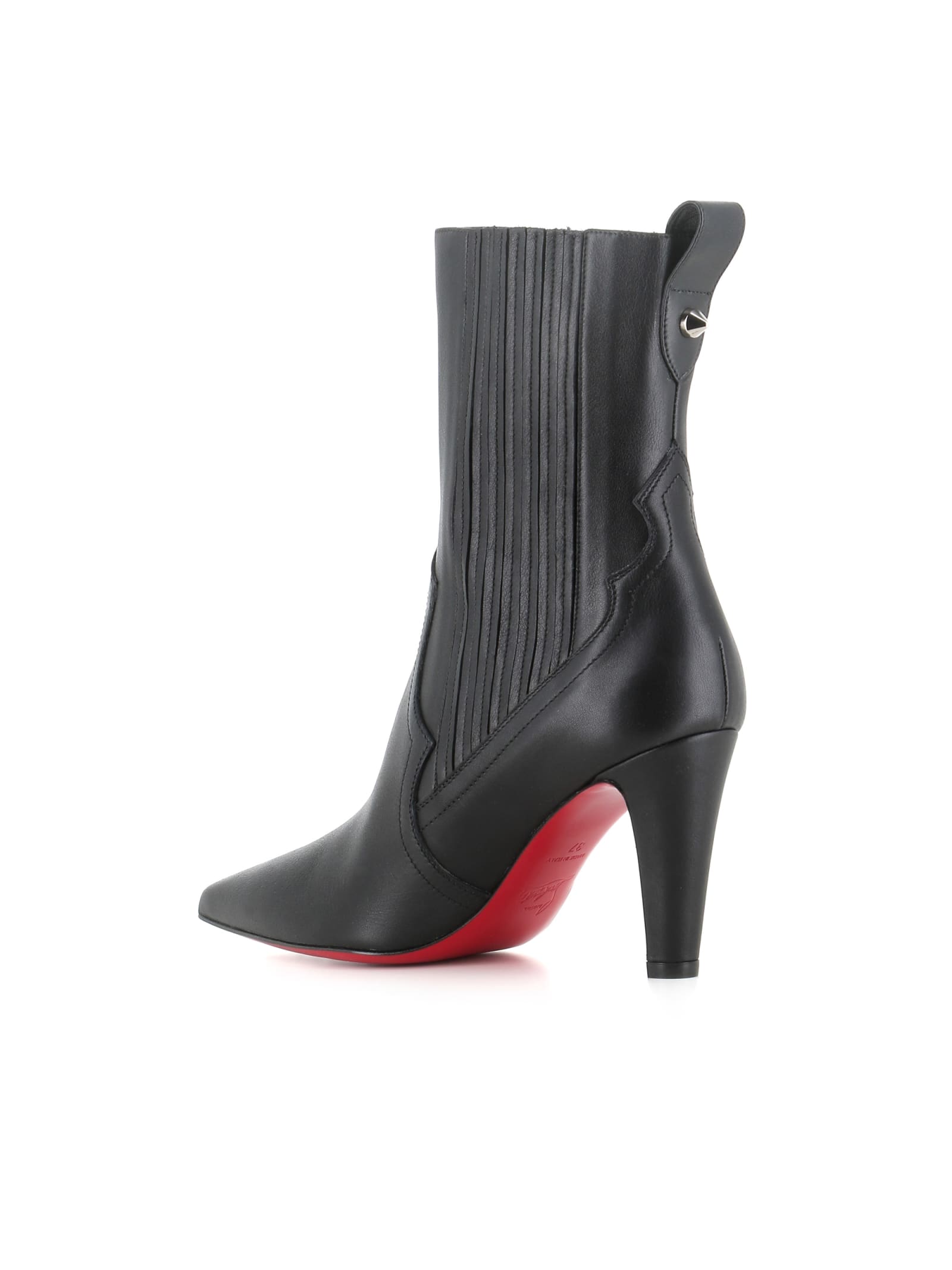 Shop Christian Louboutin Boot Santigag 85 In Black