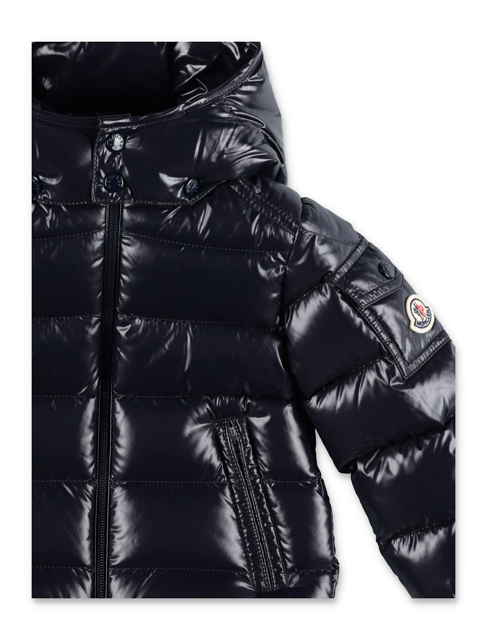 Moncler Kid - Maya Hooded Down Jacket In Black