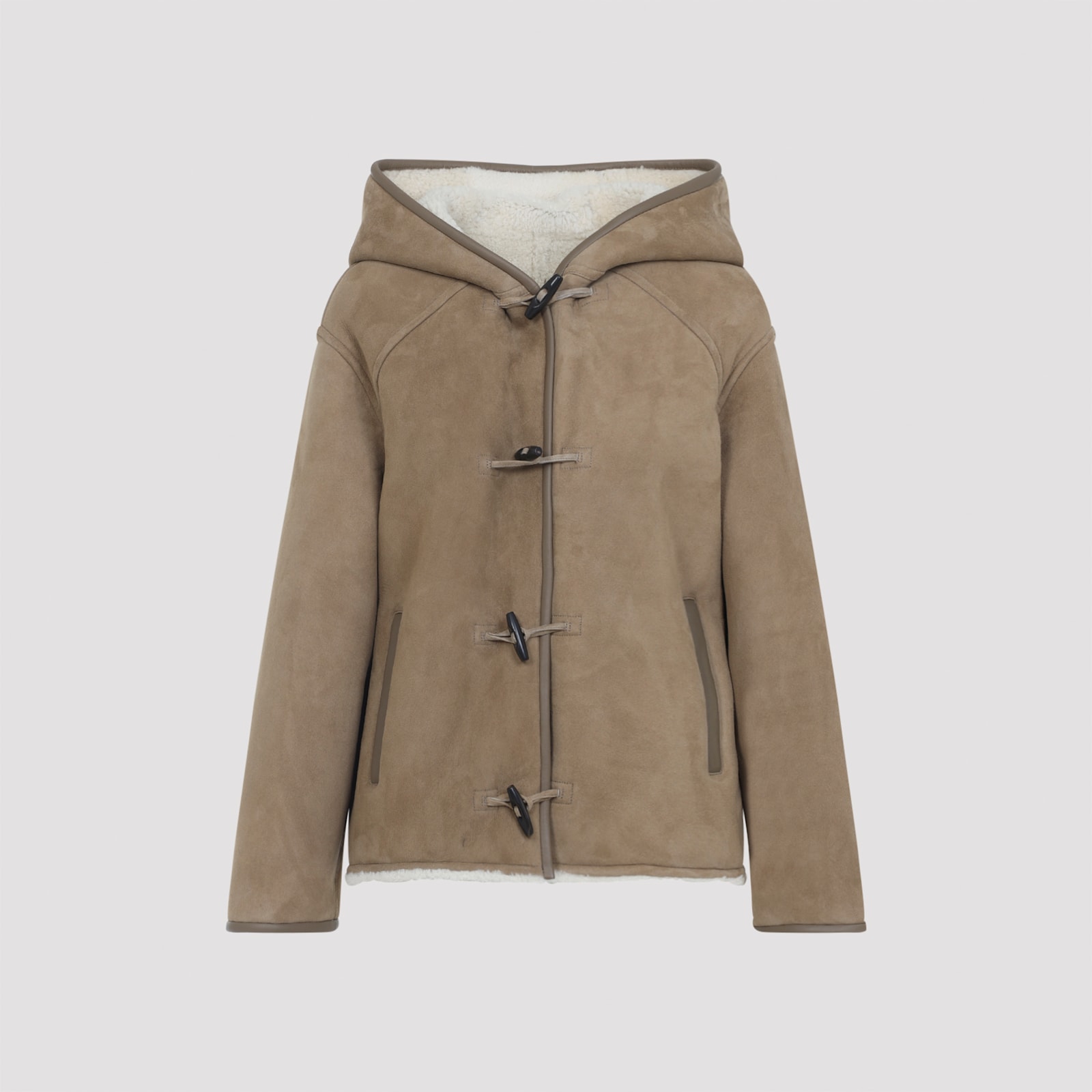 Yves Salomon Reversible Leather And Shearling Jacket In Brown