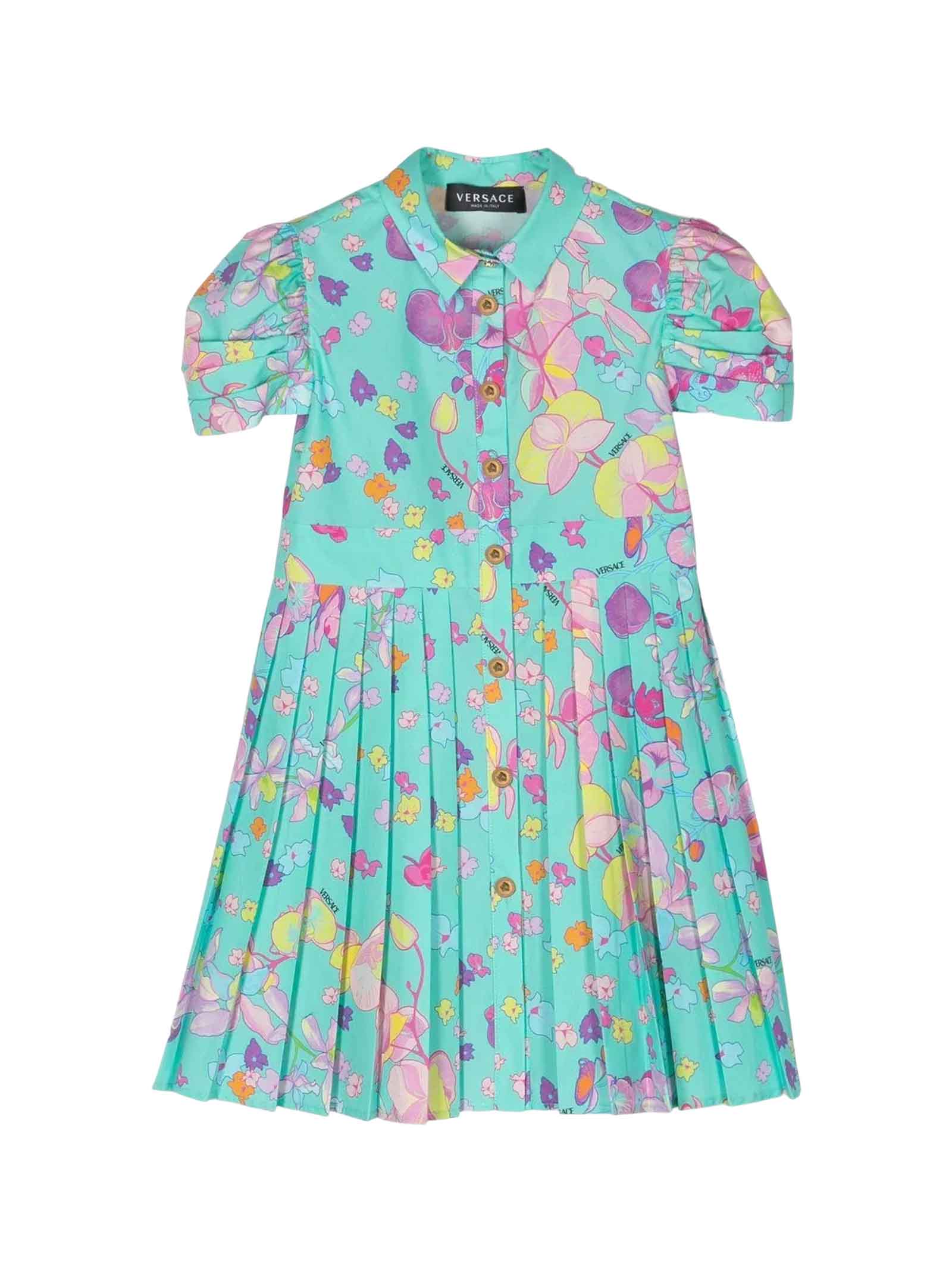YOUNG VERSACE MULTICOLOR DRESS GIRL KIDS