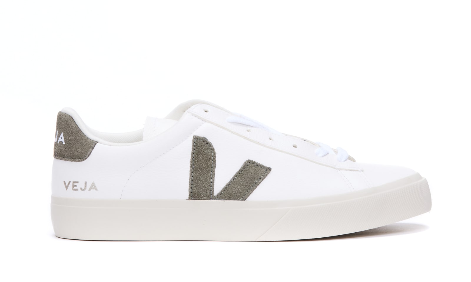 Shop Veja Campo Chromefree Sneakers In Extra White Kaki