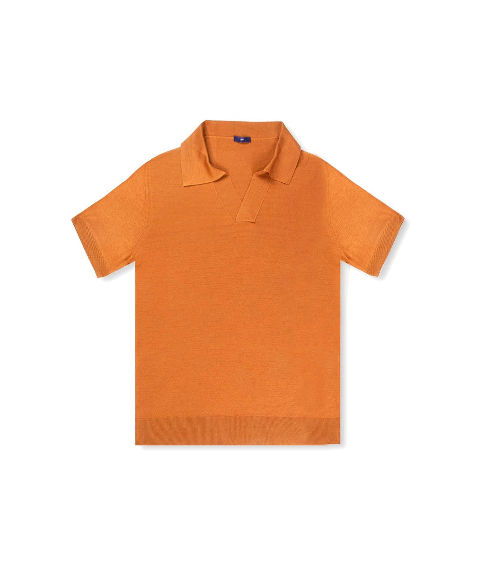 Larusmiani Harry Polo Polo Shirt In Orange