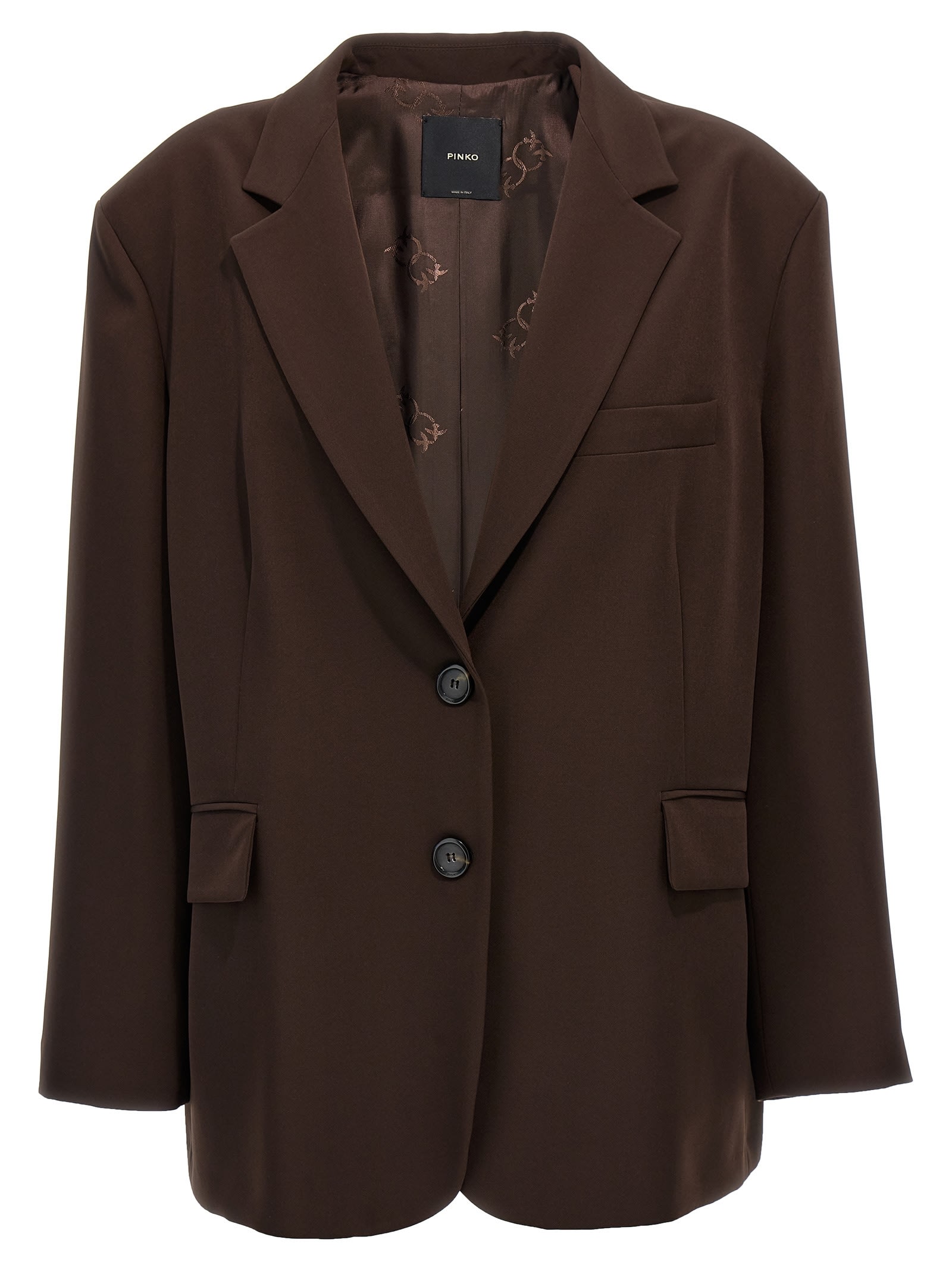 Shop Pinko Giornale Blazer In Brown