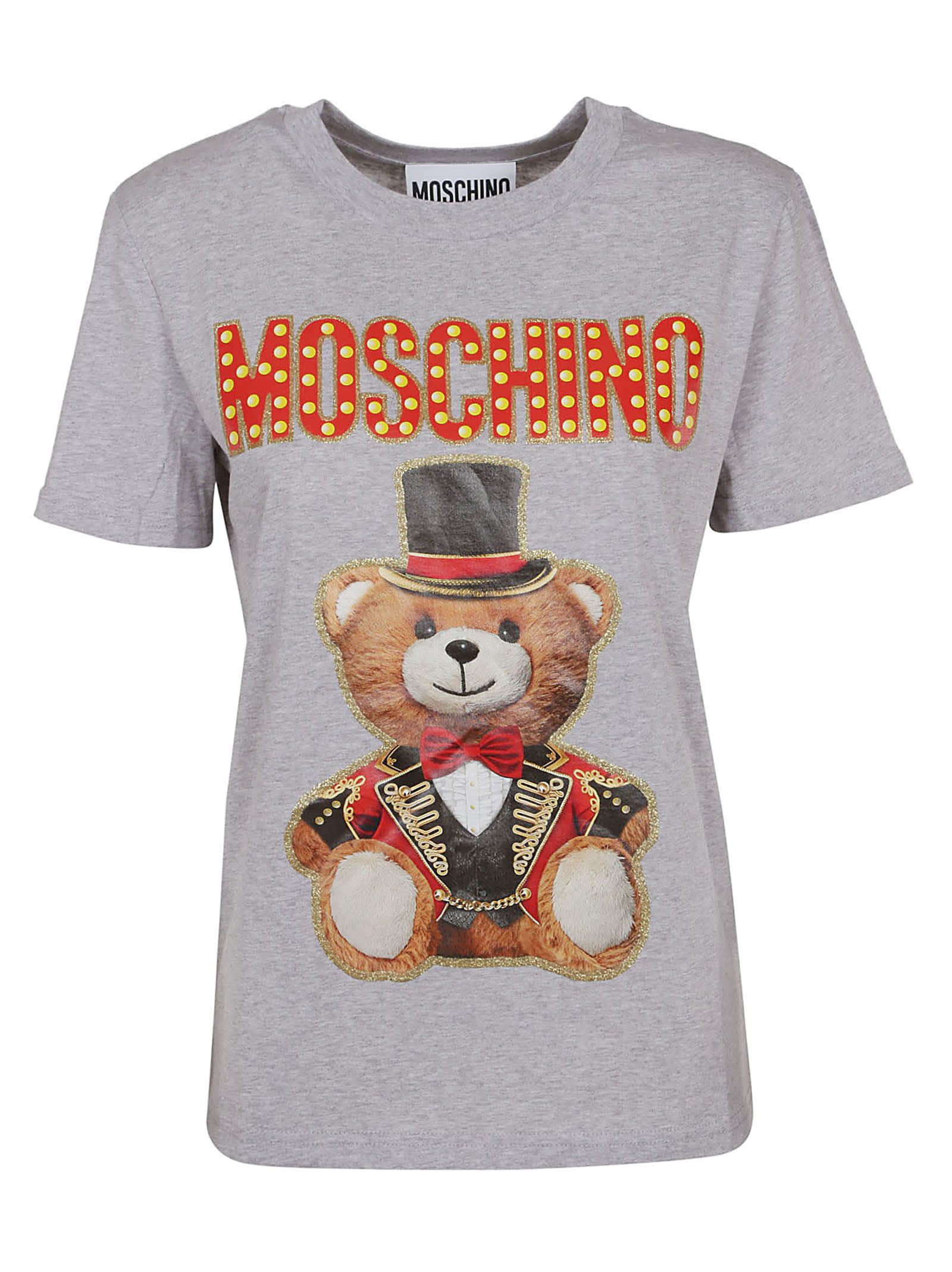 Moschino Moschino Teddy Bear Logo Print T-shirt - GREY - 10838173 | italist