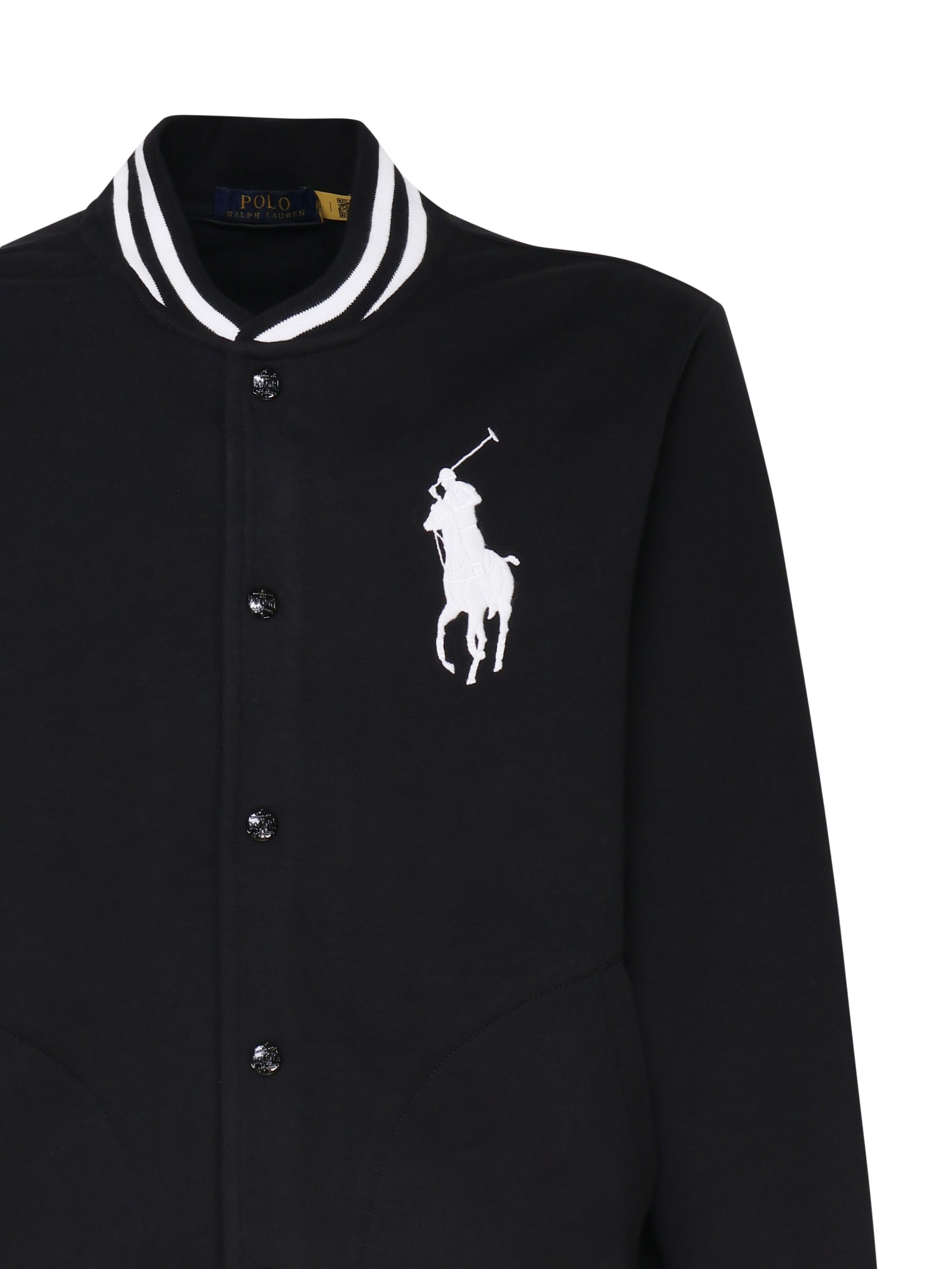 Shop Polo Ralph Lauren Baseball Knit In Black