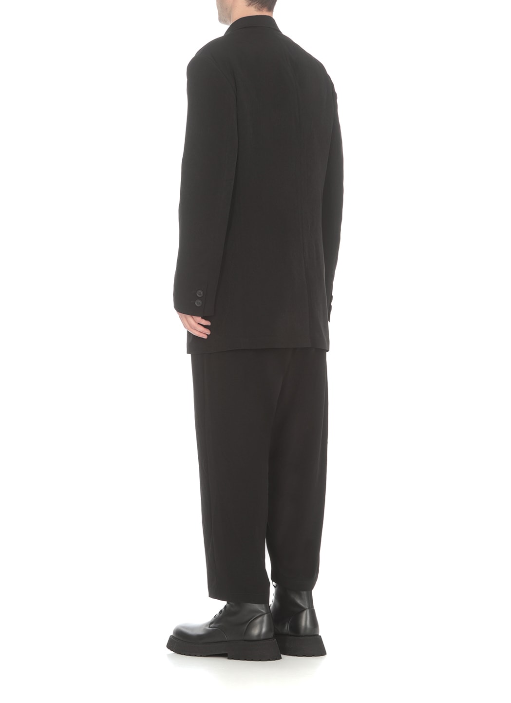 Shop Yohji Yamamoto Oversize Jacket In Black