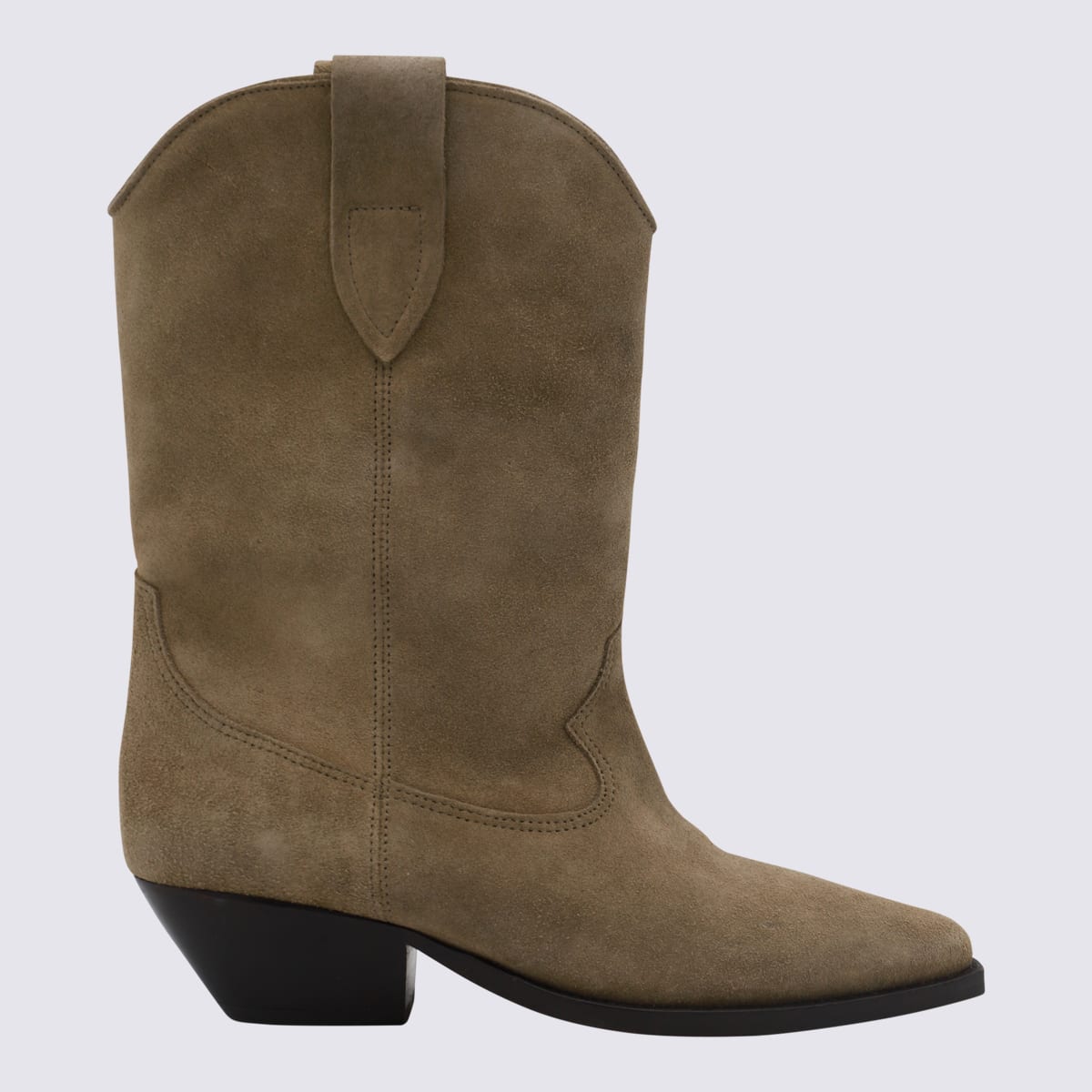 Shop Isabel Marant Taupe Suede Boots In Beige