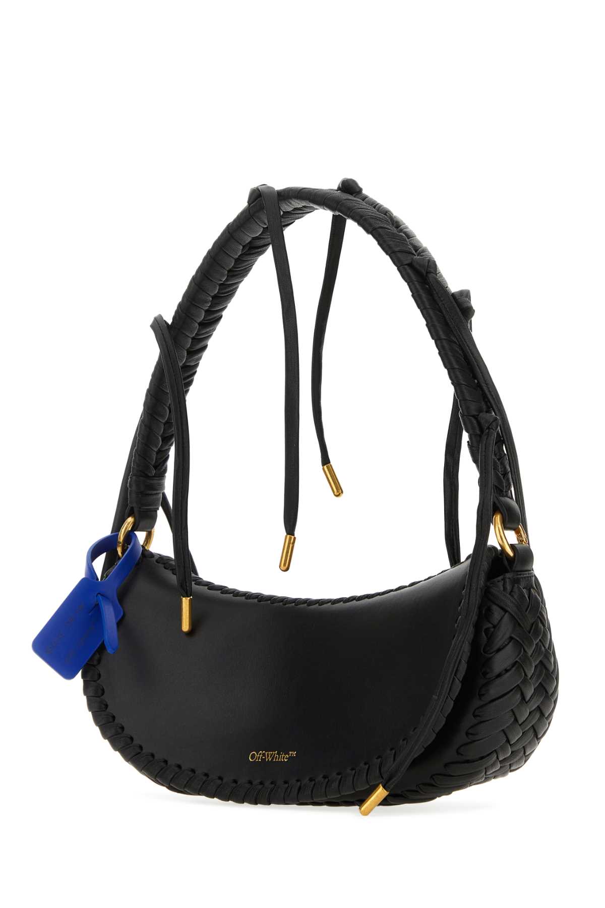 Shop Off-white Black Leather Shoulder Bag In Blacknoc