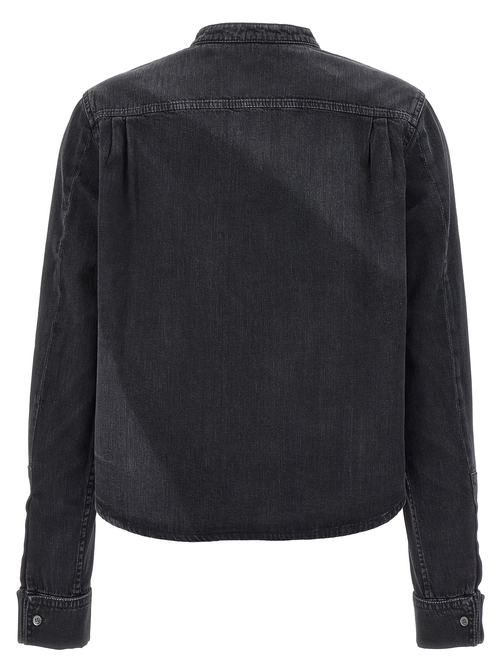 Shop Loewe Pleated Shirt In Black