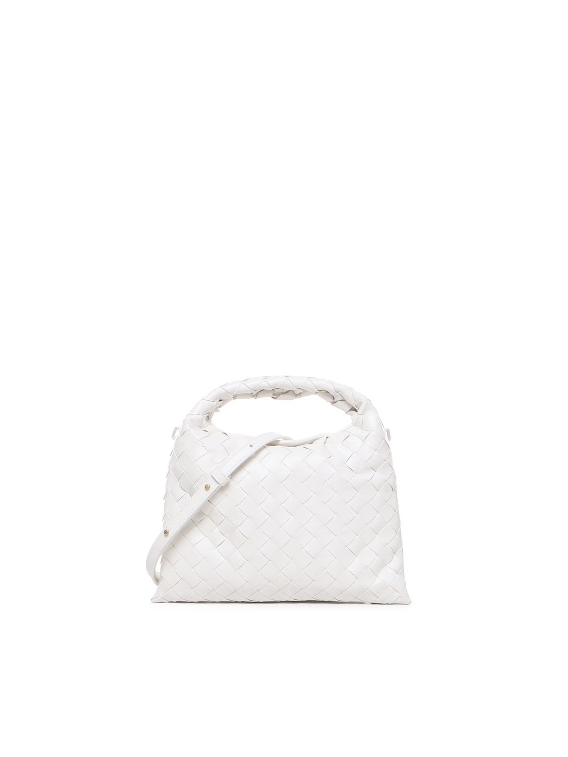 Shop Bottega Veneta Mini Hop Bag In Calfskin In White