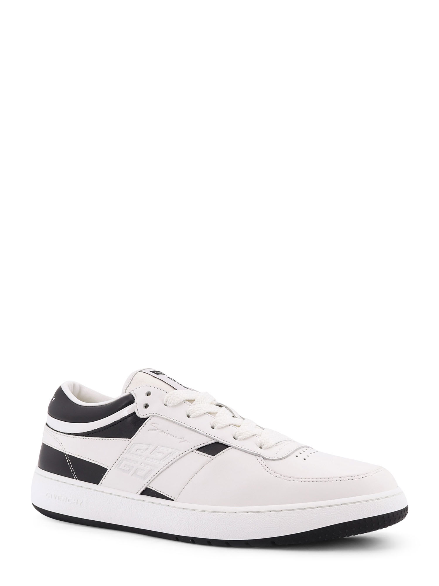 Givenchy White Leather Sneakers With Distinctive Logo In White