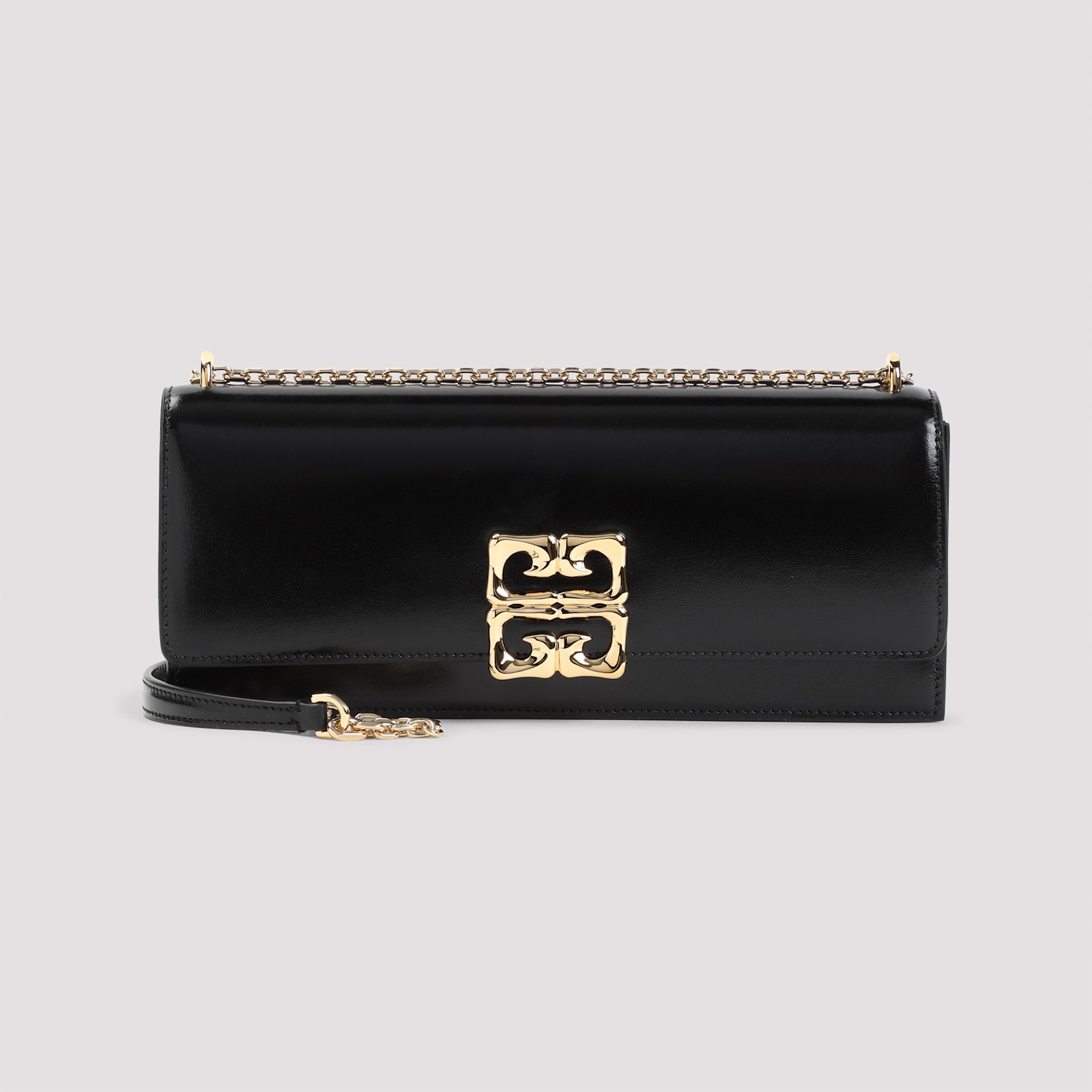 Givenchy Structured Black Calf Leather Shoulder Bag In Black