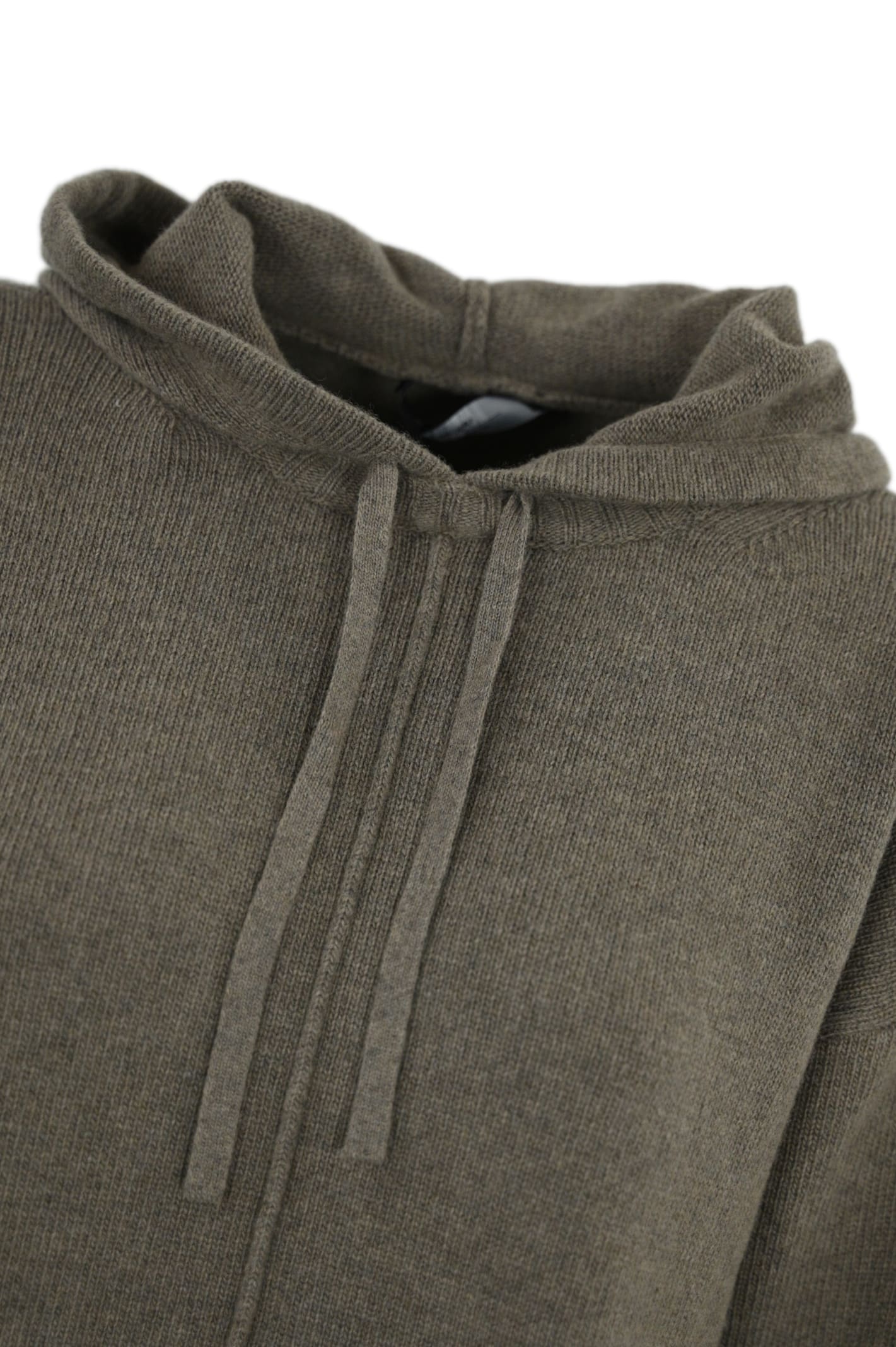 Weekend Max Mara Cashmere Knit Sweatshirt With Hood In Brown