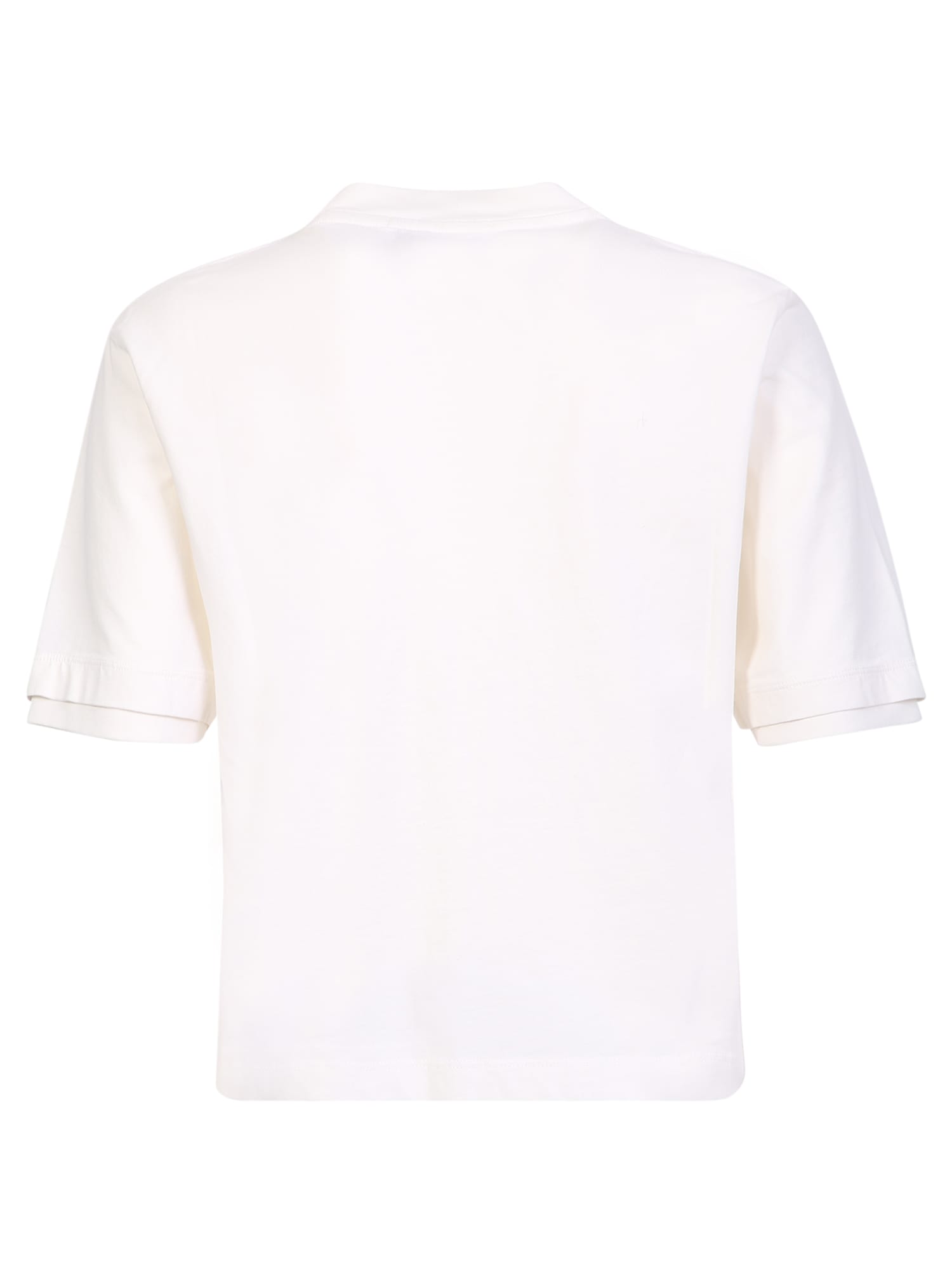 Ambush Solid Color Stoppers Crew-neck T-shirt With Removable Chain In White