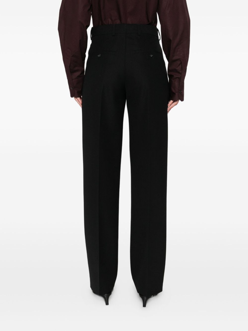 Totême Toteme Women Wool Blend Trousers In Black