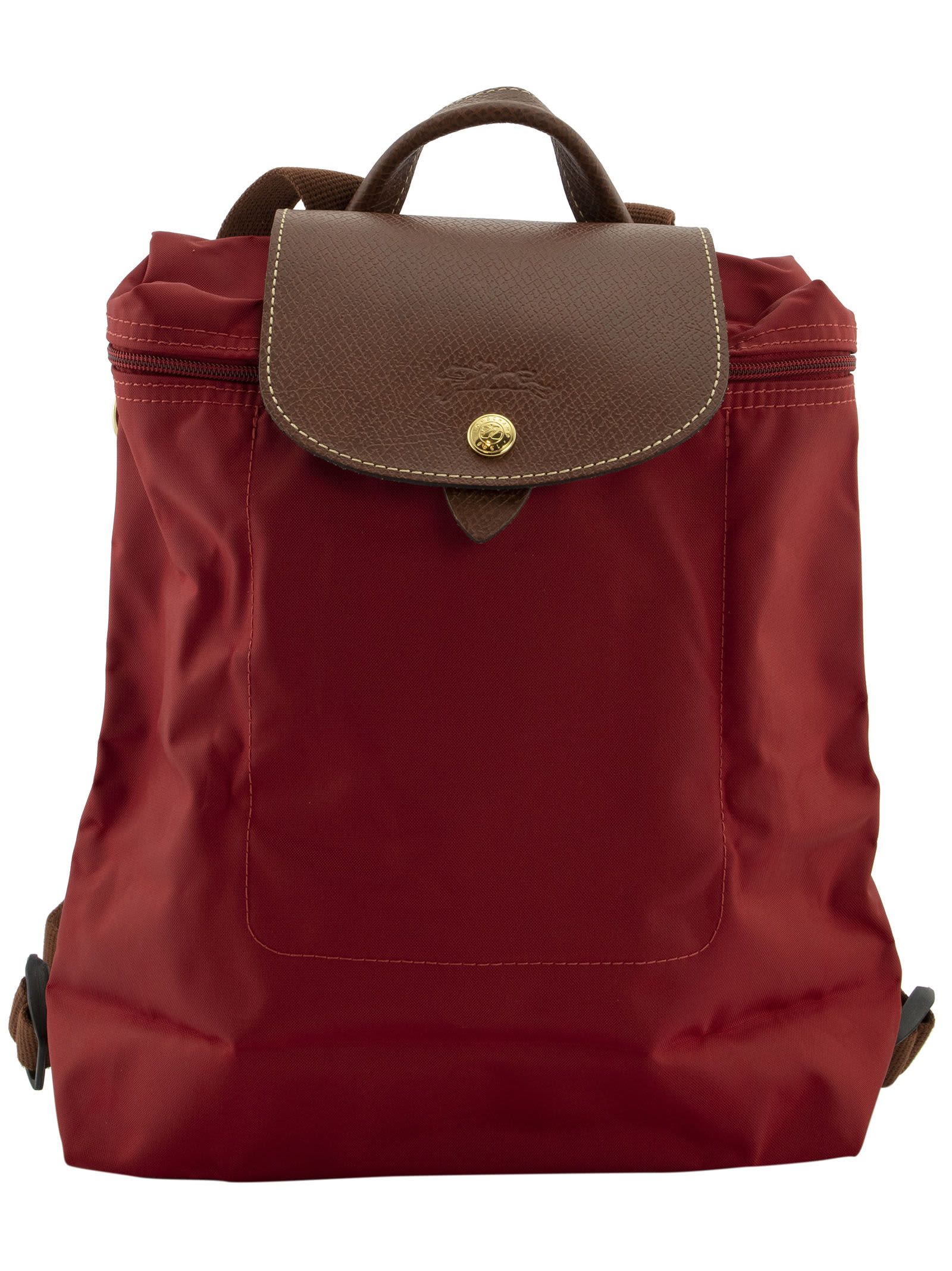 longchamp le pliage backpack red