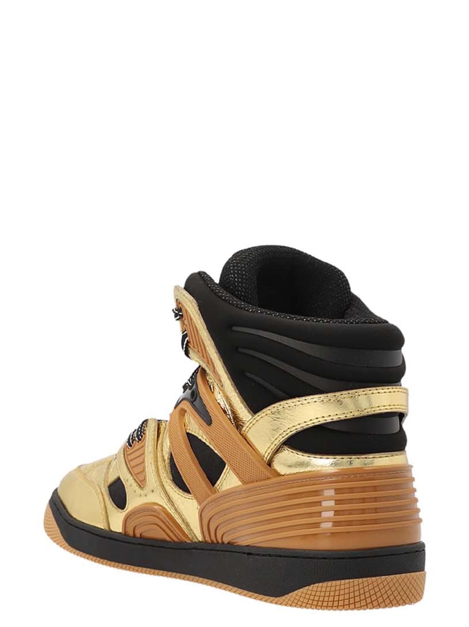 Shop Gucci Basket Sneakers In Multicolor