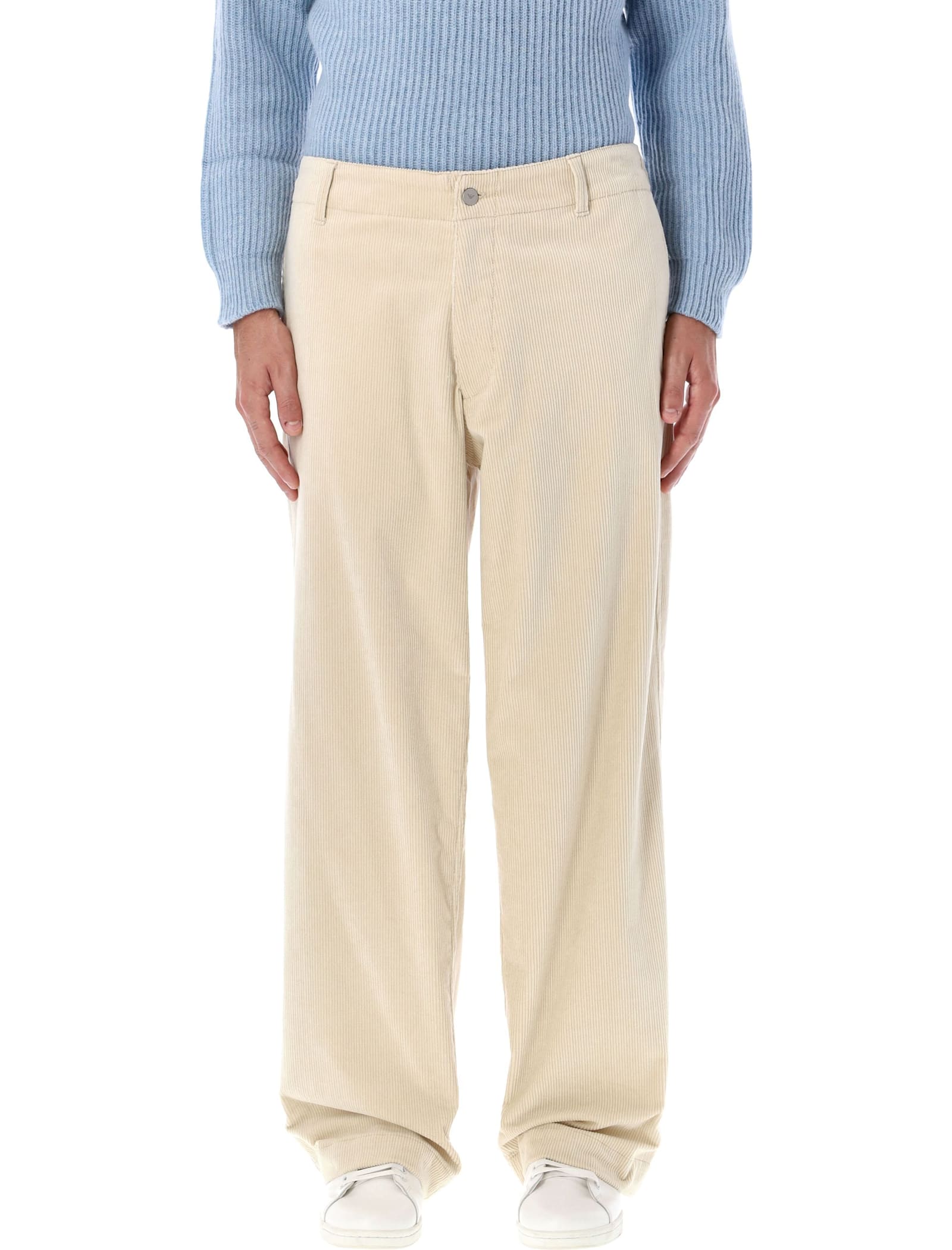 Shop Emporio Armani Corduroy Pants In 01i2