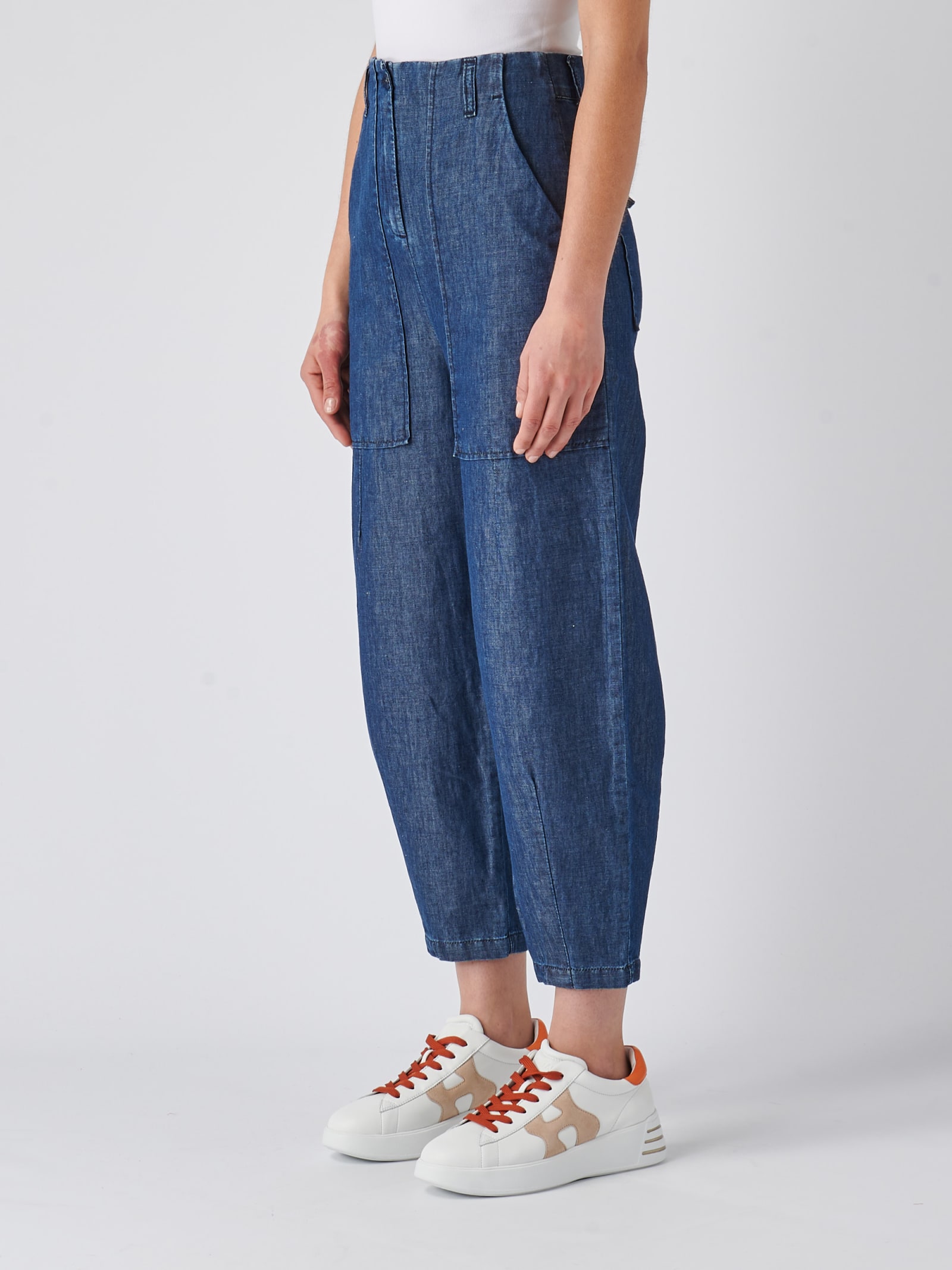 Shop Alessia Santi Cotton Jeans In Denim Medio