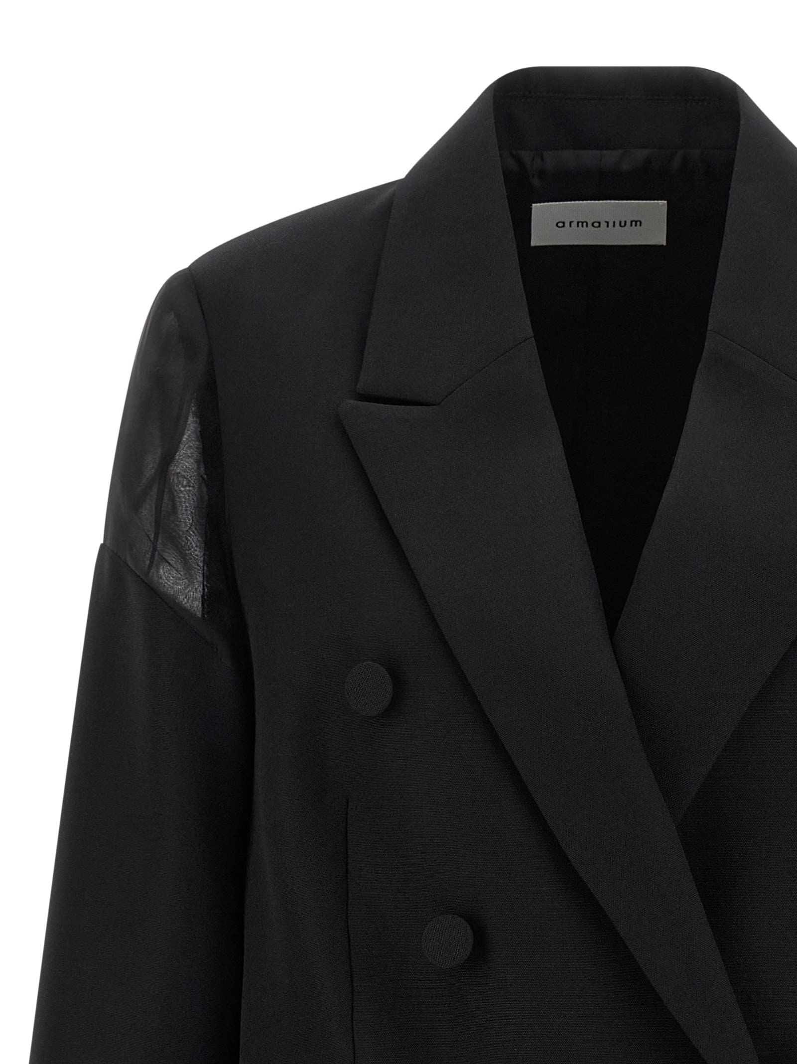 Armarium Sveva Double-breasted Blazer In Black