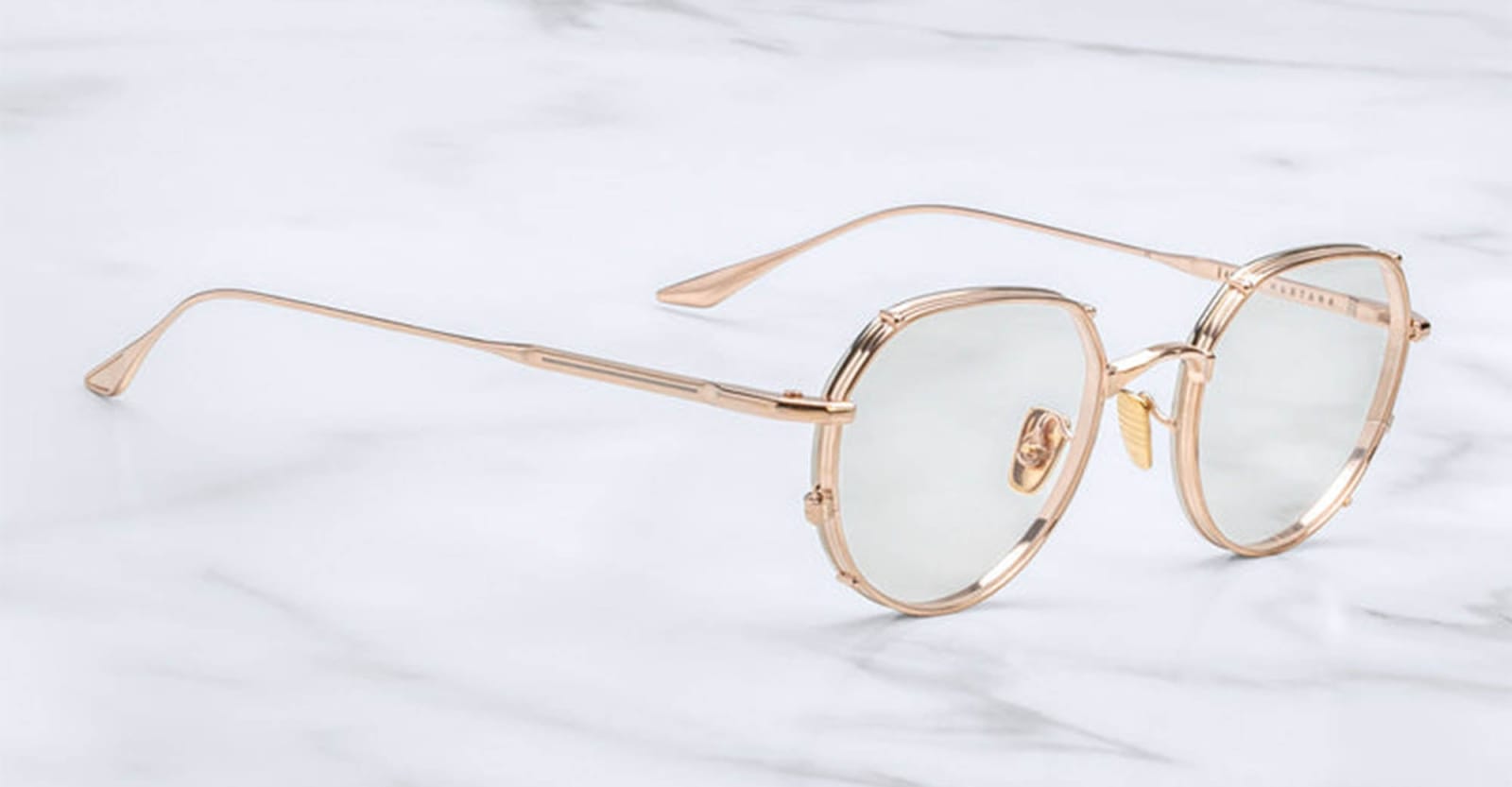 Shop Jacques Marie Mage Hartana - Rose Glasses In Light Gold