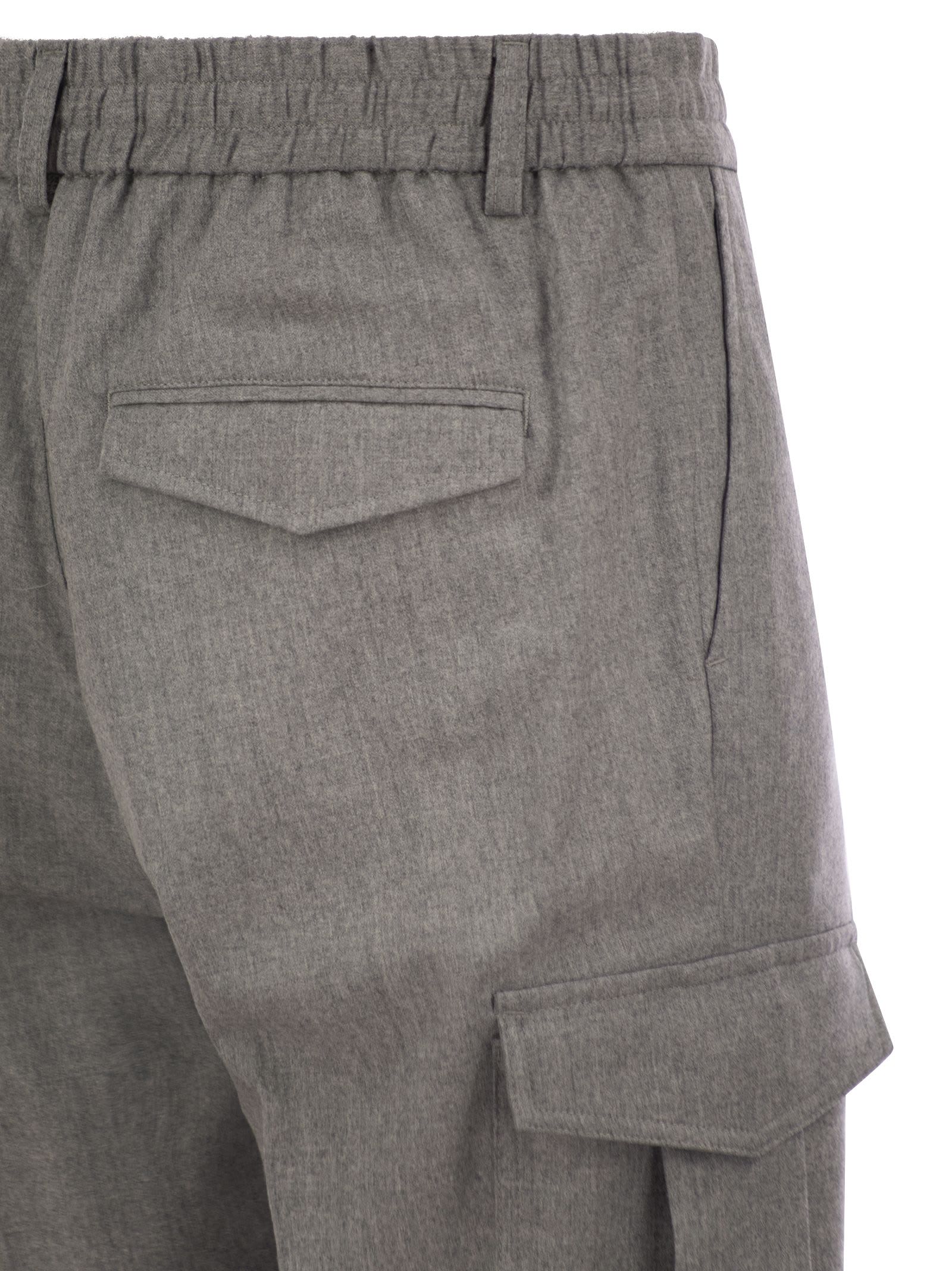 Peserico Men's Wool, Silk And Cashmere Jogger Trousers In Grey