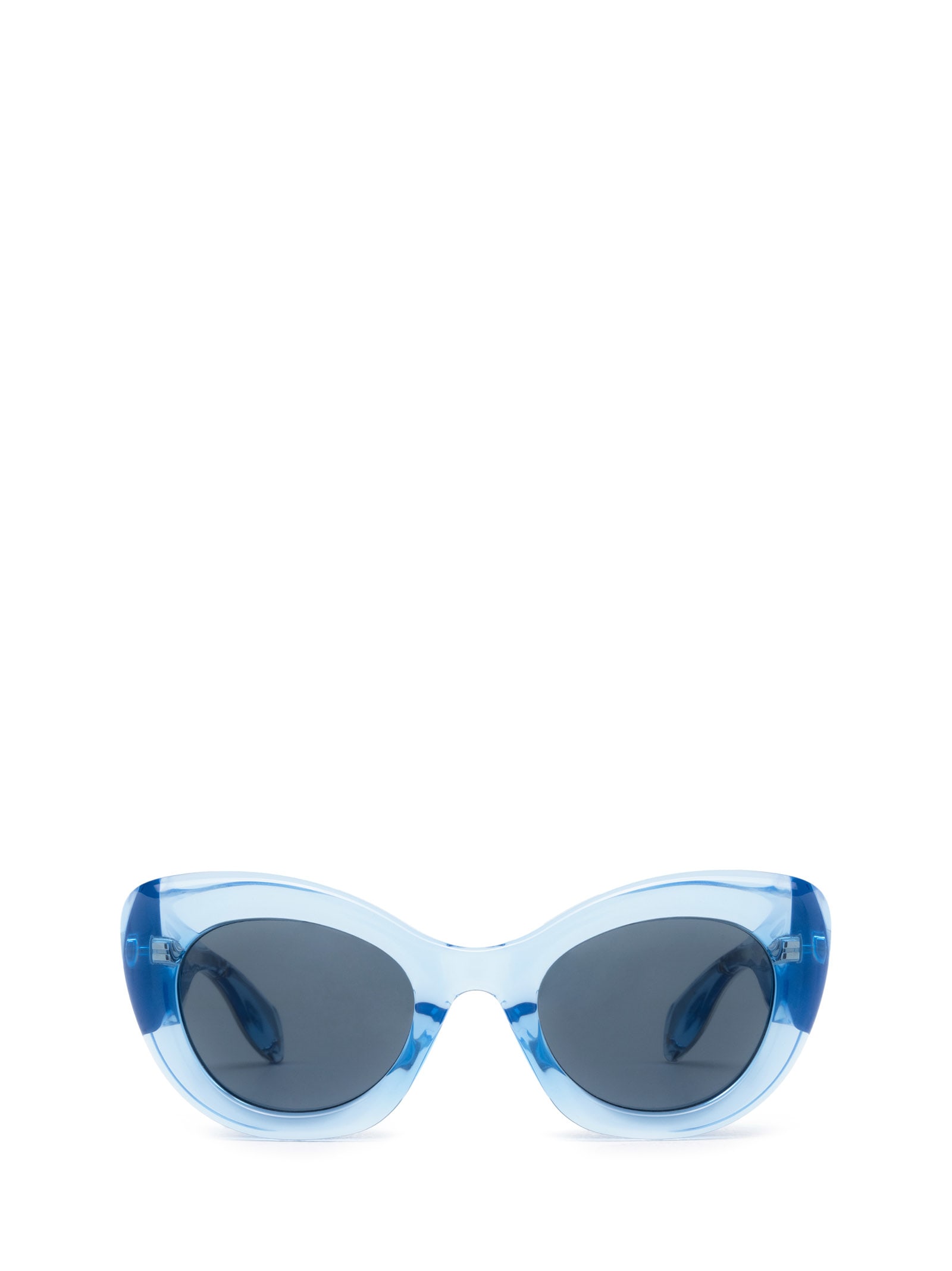Shop Alexander Mcqueen Am0403s Light Blue Sunglasses