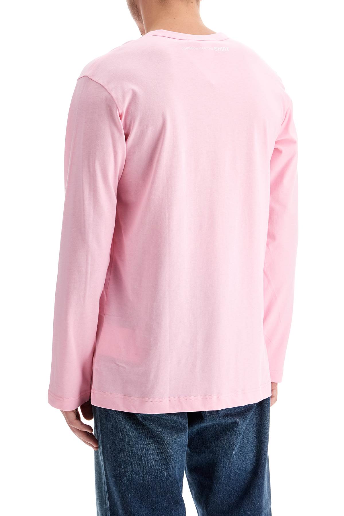 Shop Comme Des Garçons Shirt Long Sleeve T-shirt In Pink (pink)