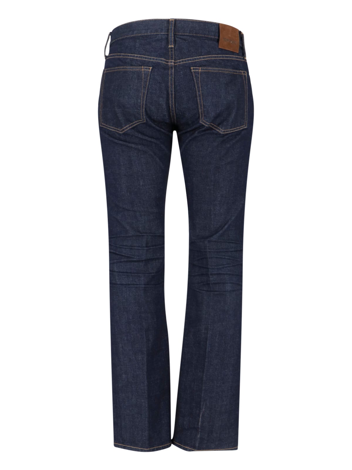 Tom Ford Contrast-stitching Straight-leg Jeans In Blue