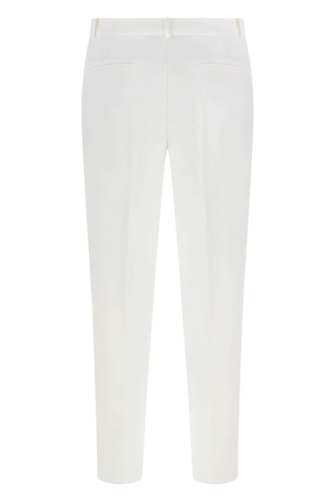 Pinko Tailored White Trousers With Side Pockets