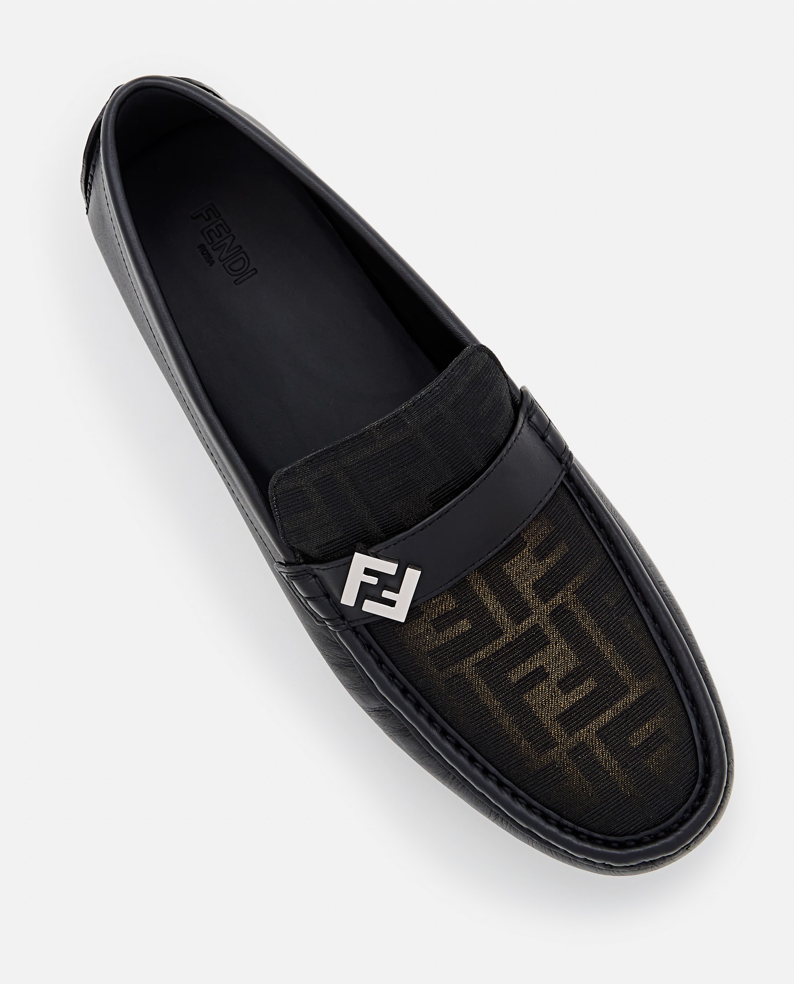 Shop Fendi Driver Loafer In Black