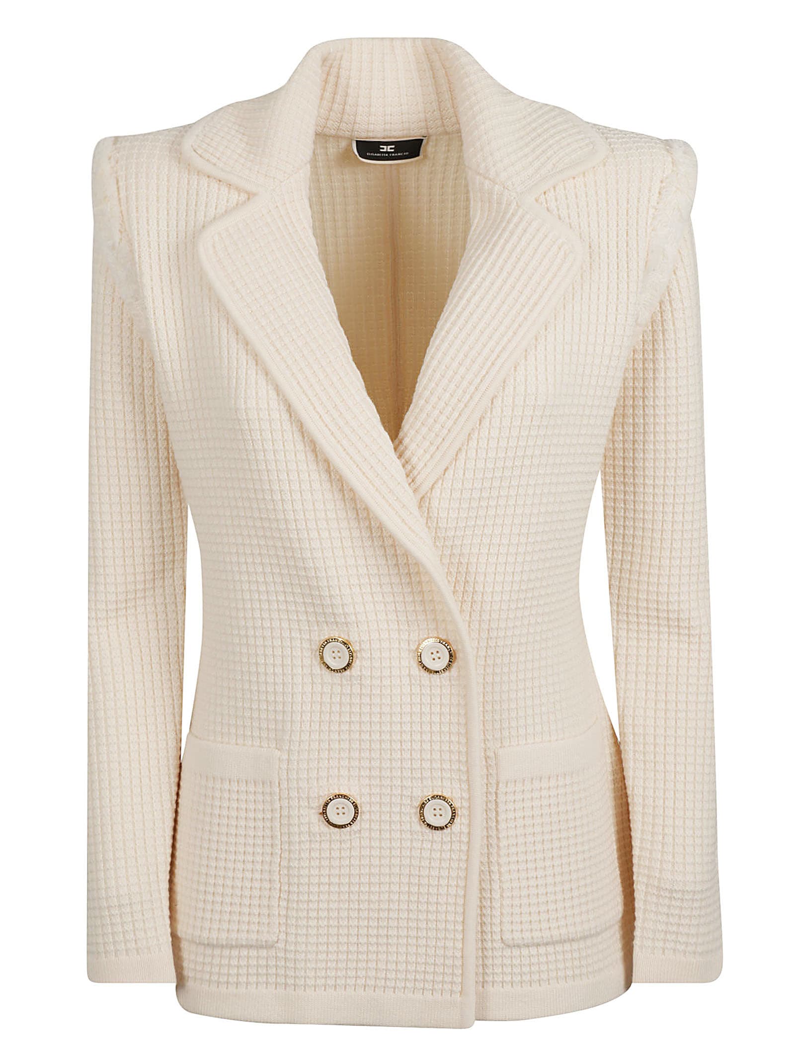 Elisabetta Franchi Knitted Double-breasted Cardigan