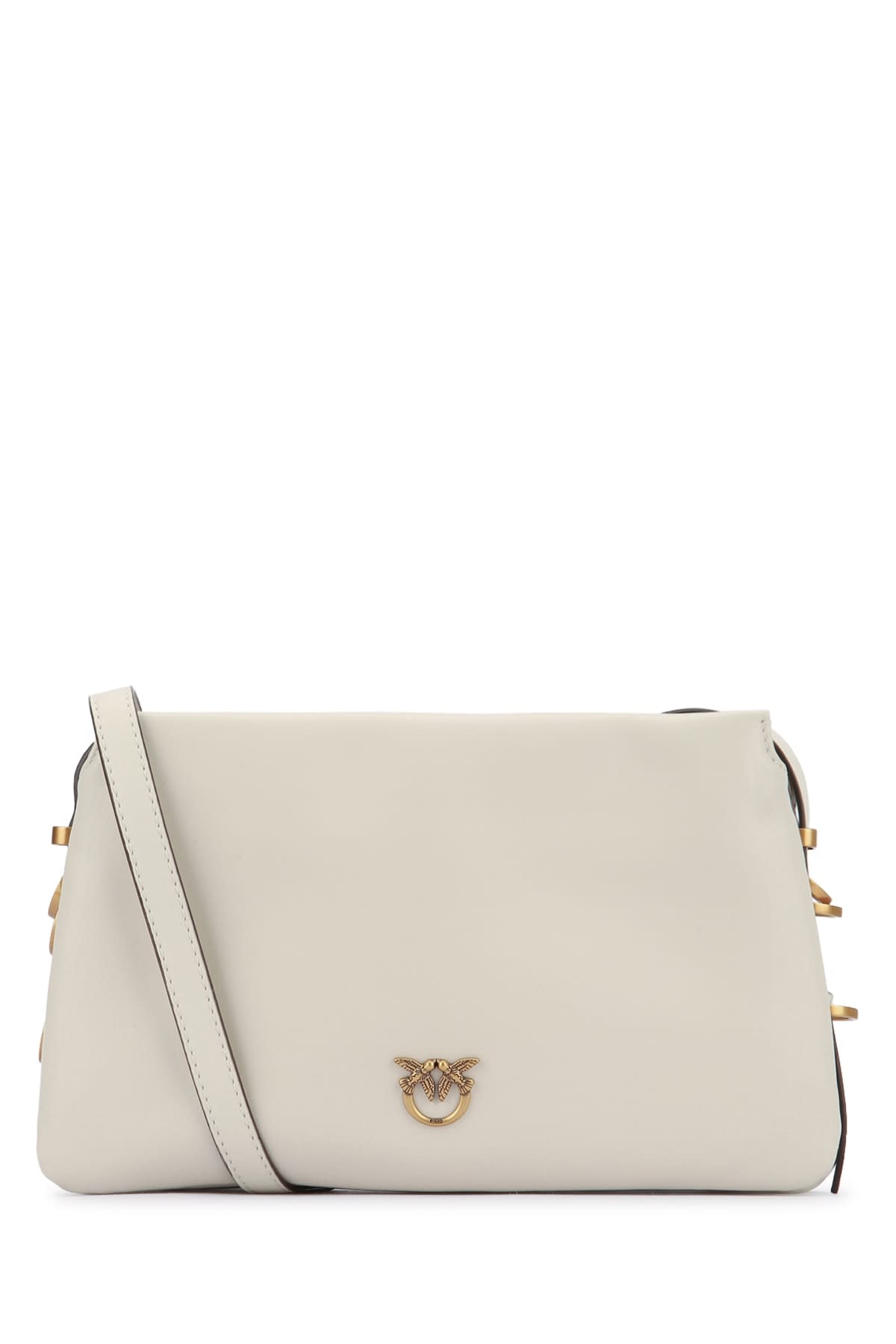 Pinko Logo-plaque Shoulder Bag In Neutral