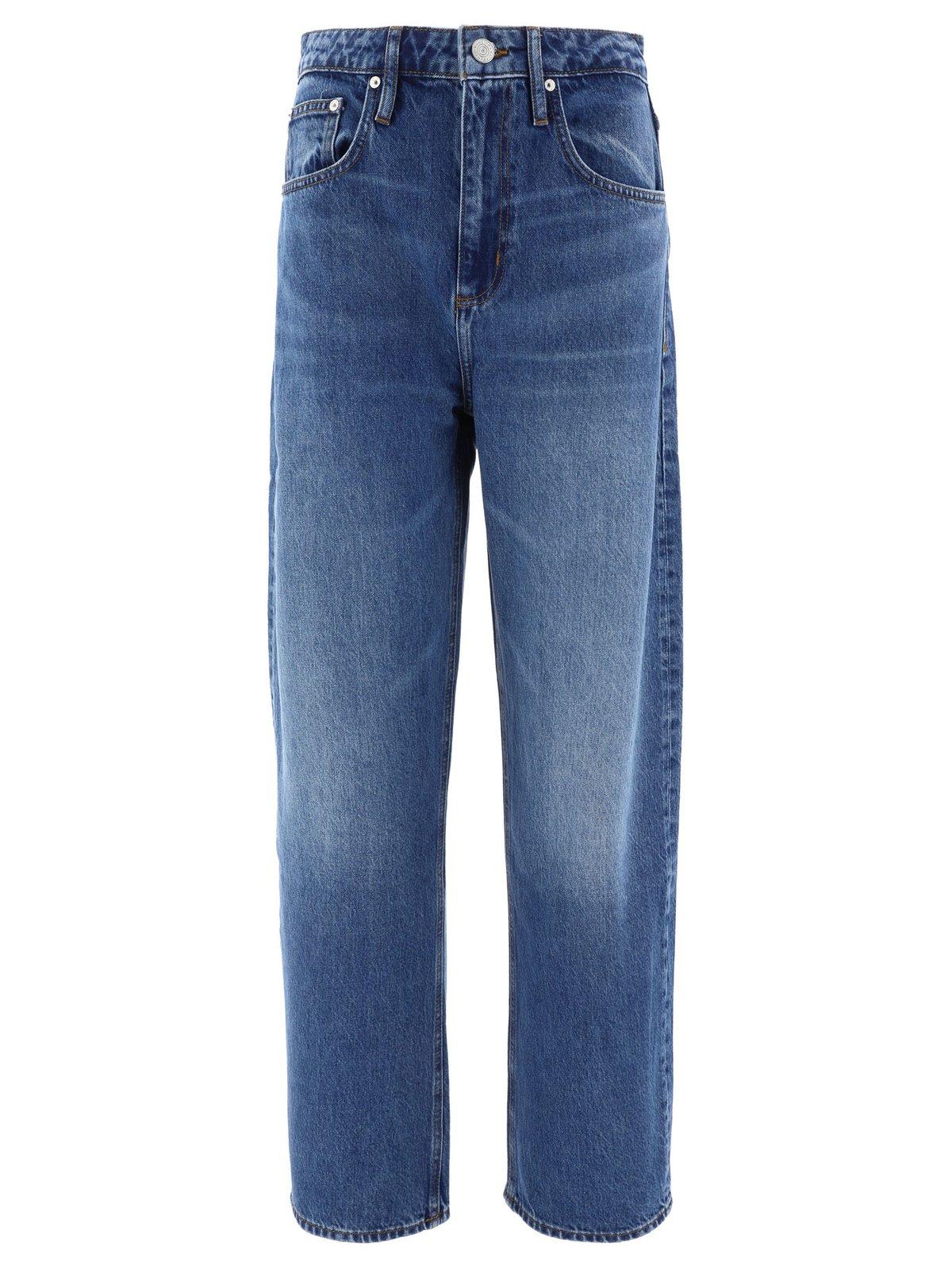 Frame Barrel-leg High-waist Slim Jeans