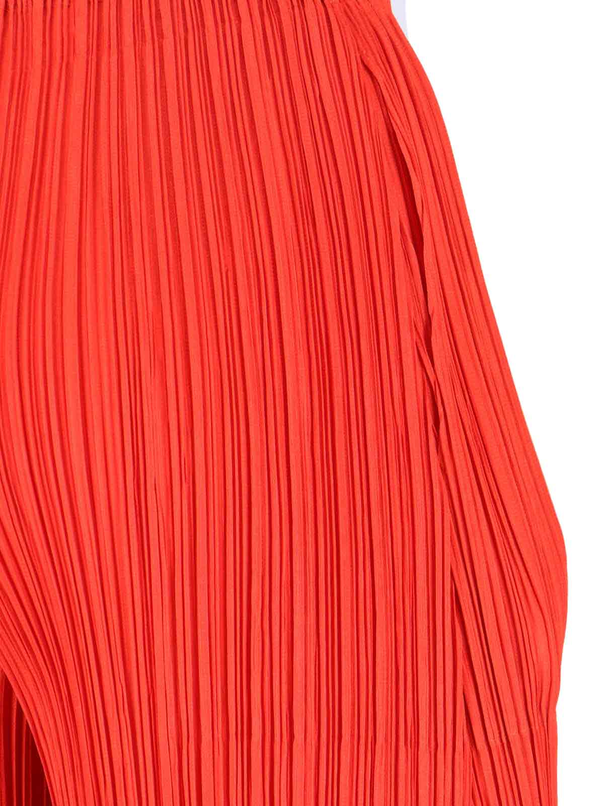 Issey Miyake Elastic Waist Casual Pants In Red