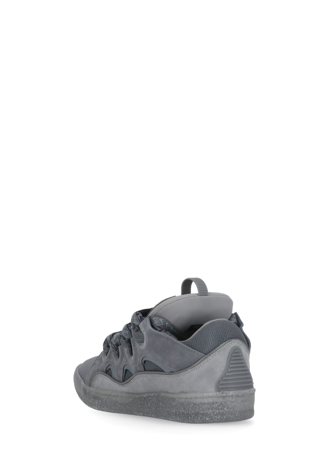 Shop Lanvin Curb Sneakers In Grey