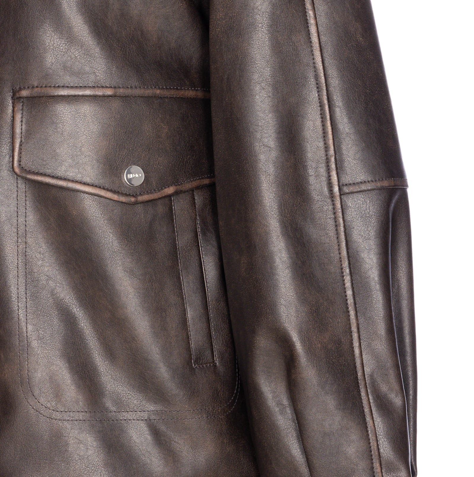 Liu •jo Flap-pocket Bomber Jacket In Brown