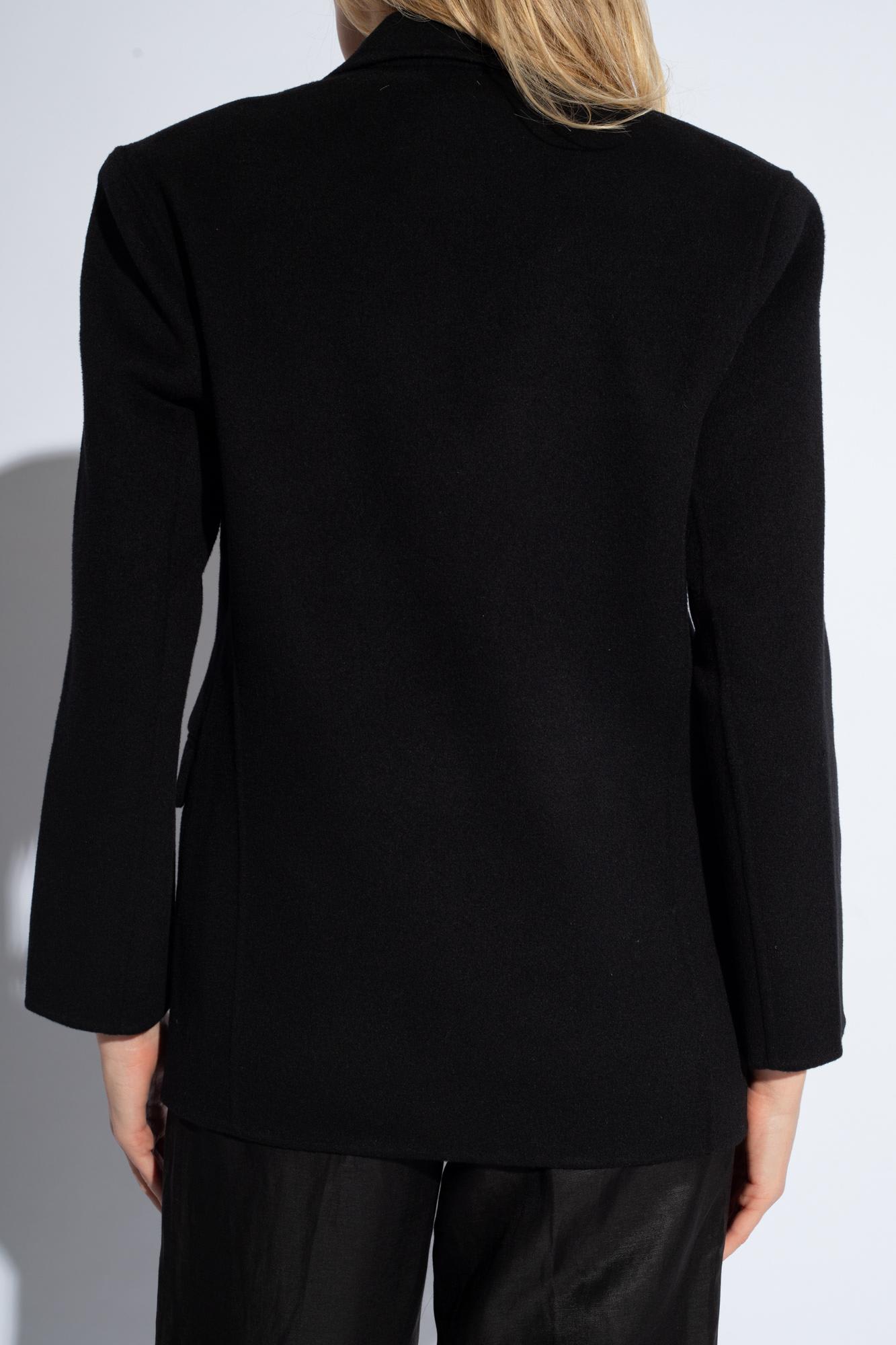 Anine Bing Quinn Wool Blazer In Black