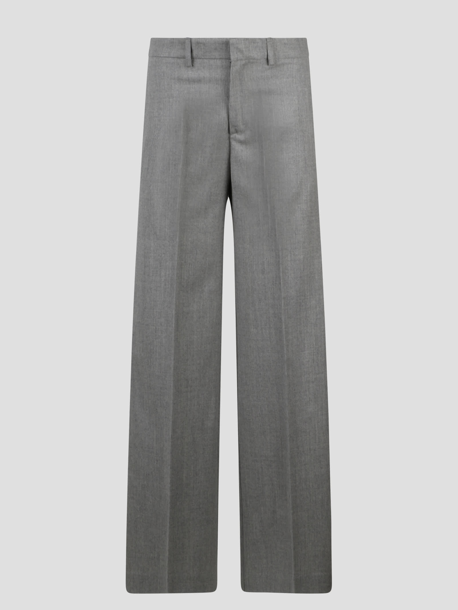 P.a.r.o.s.h Wool Wide Leg Pant In Gray