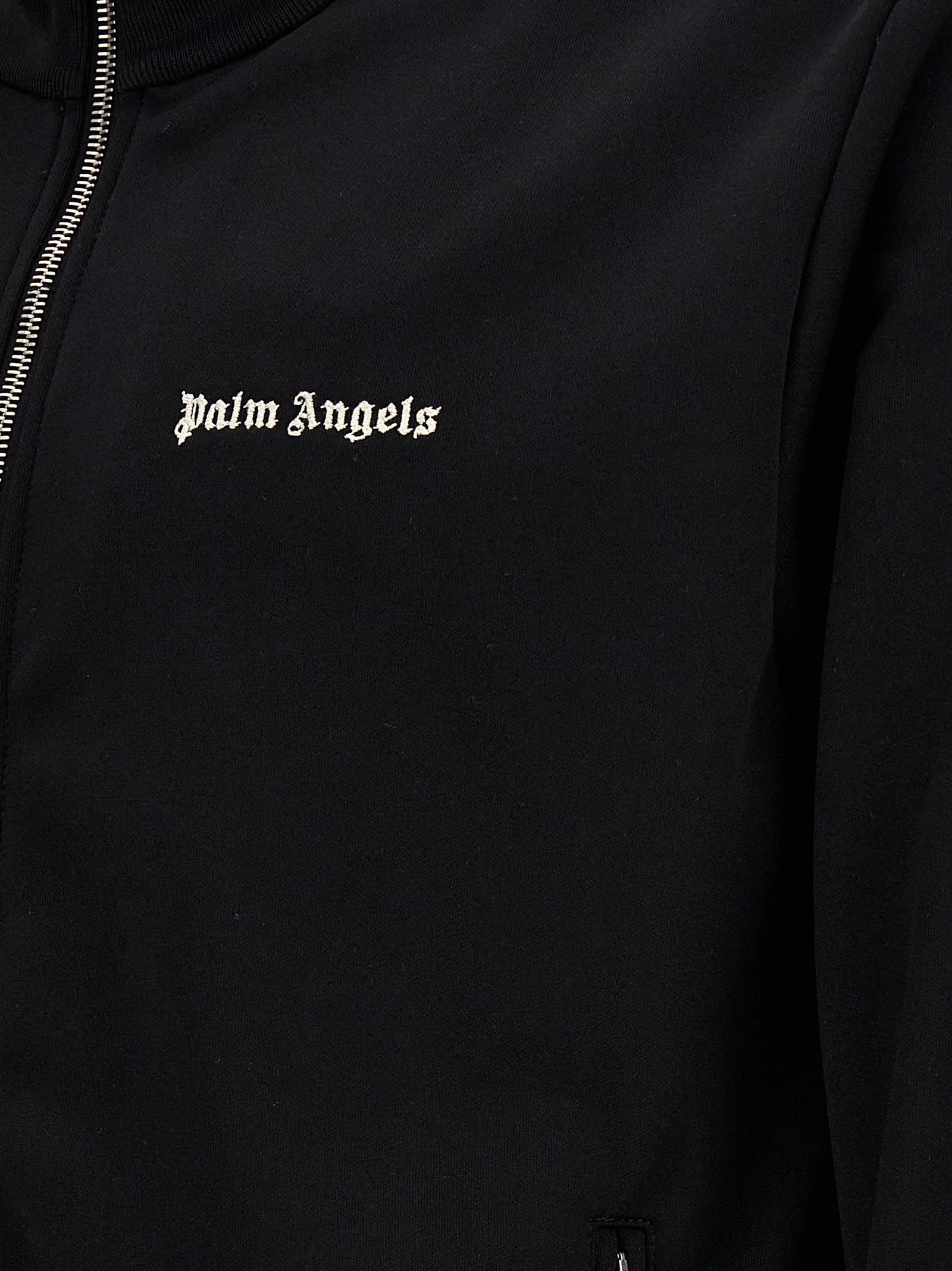 Shop Palm Angels Classic Logo Track Sweatshirt In White/black