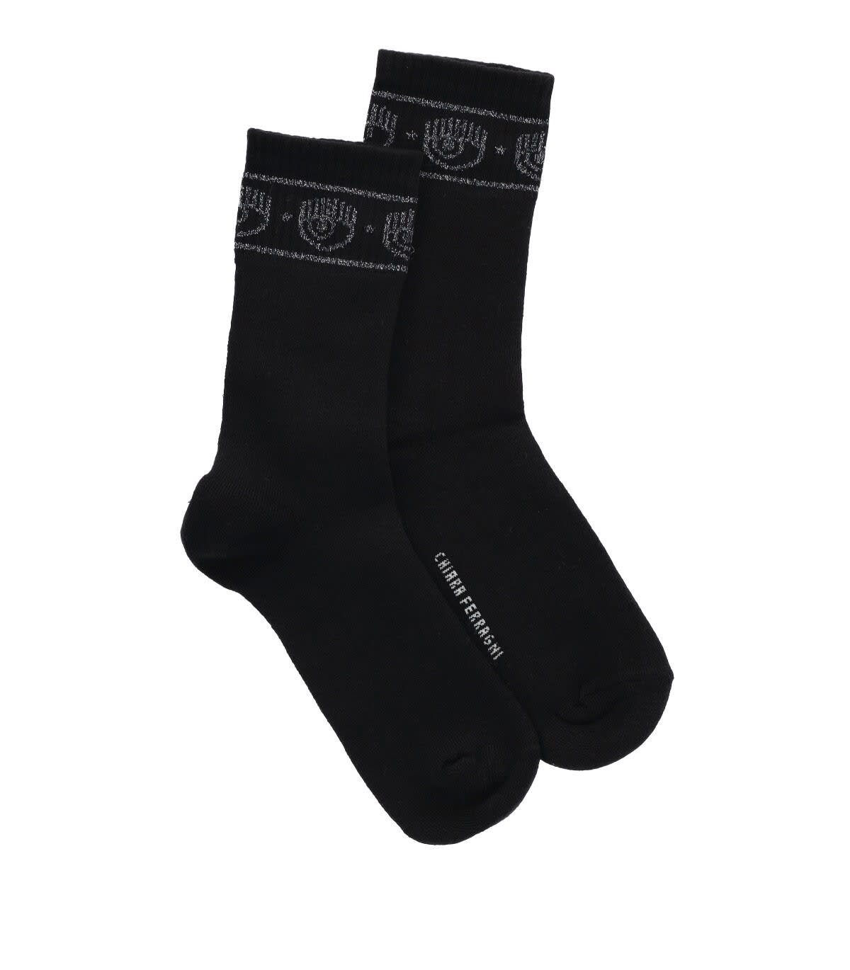 Chiara Ferragni Logomania Black Socks