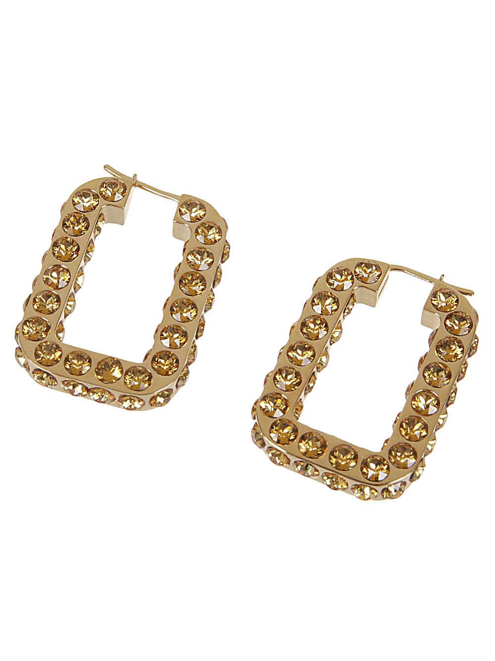 Amina Muaddi Charlotte Hoop Earrings In Gold