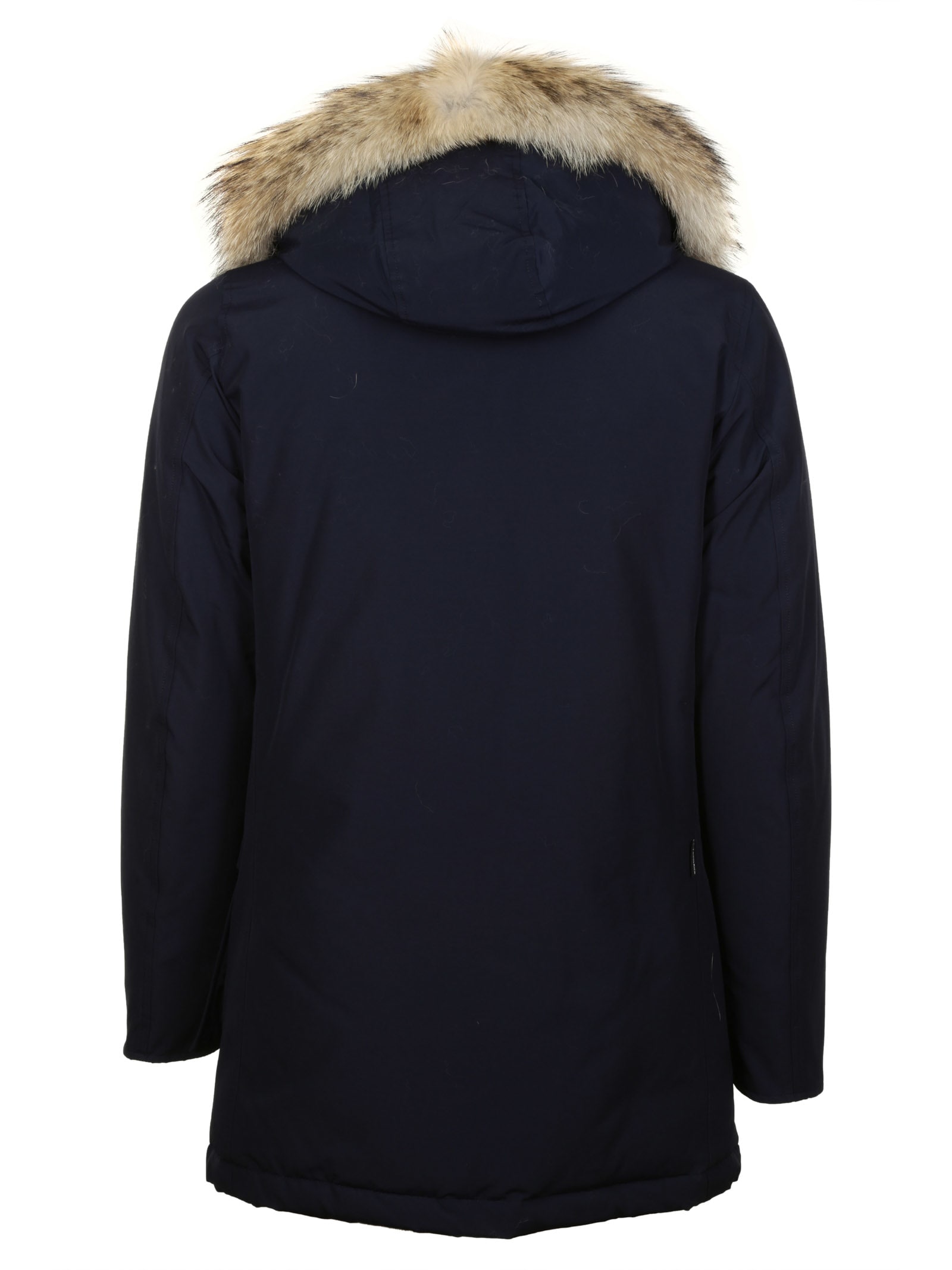 Shop Woolrich Arctic Detachable Fur Parka In Mlb Melton Blue