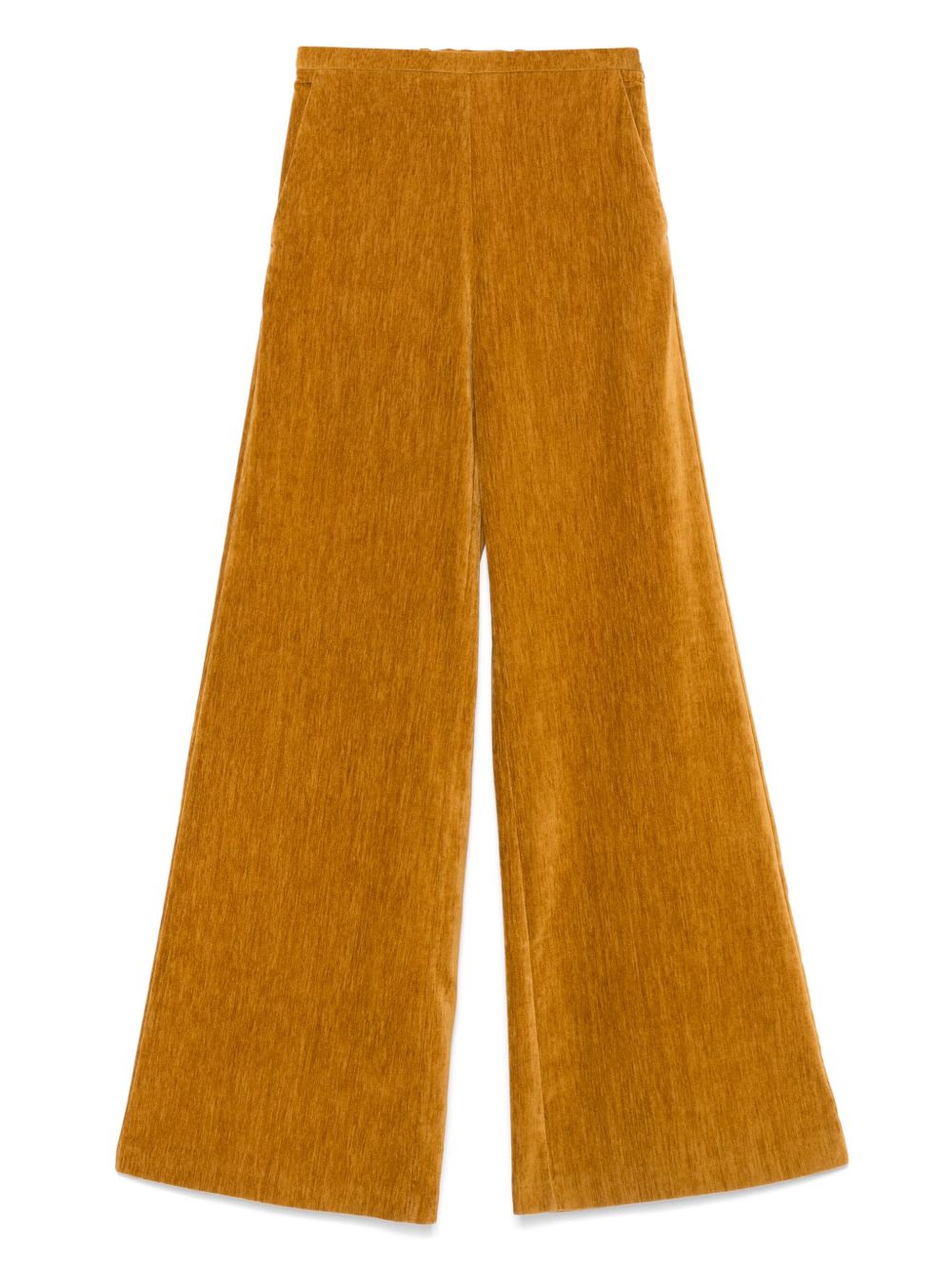 Forte Forte Double Velvet High Waist Pants In Brown